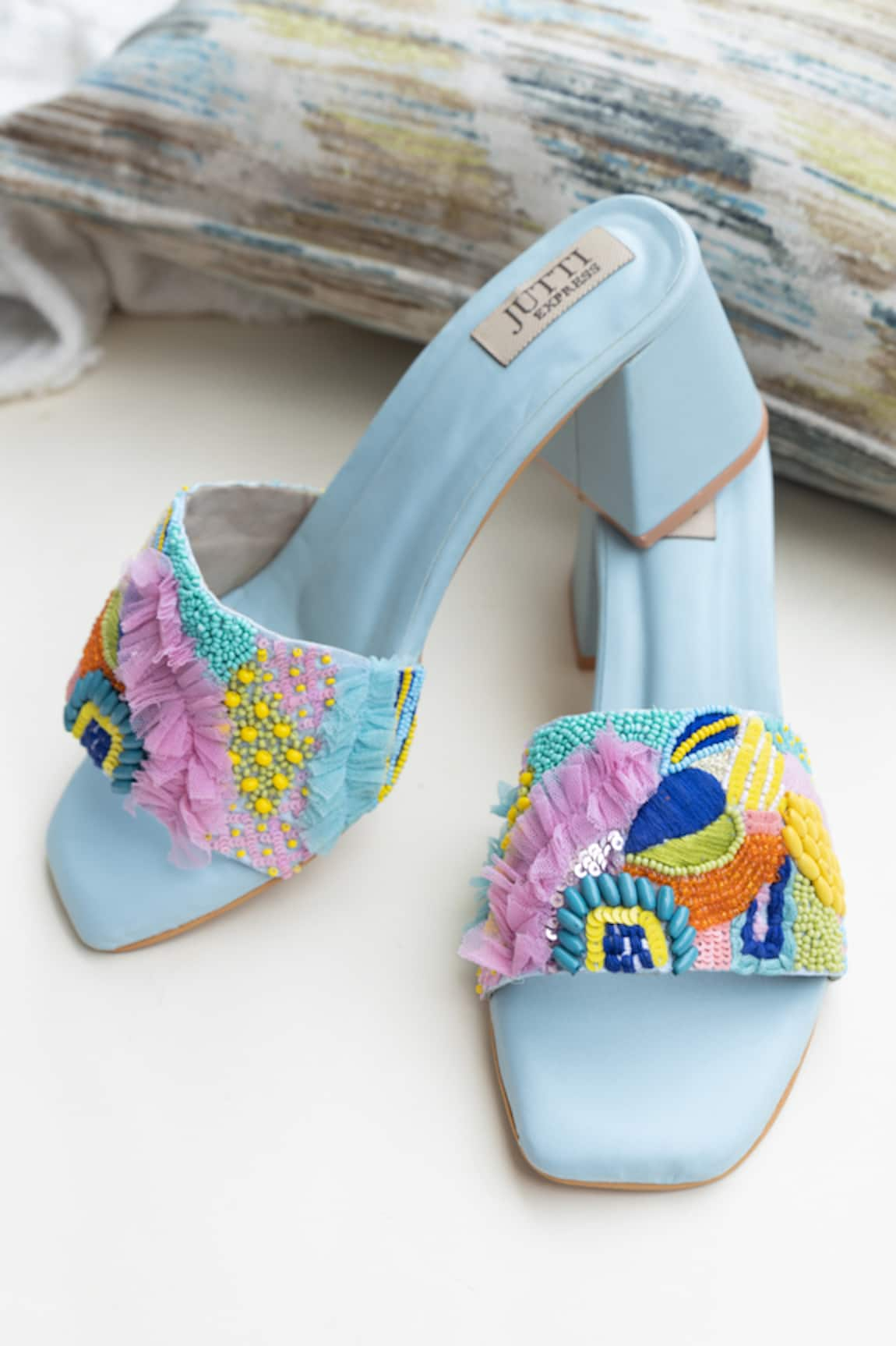 Jutti Express Beads & Thread Embroidered Heels