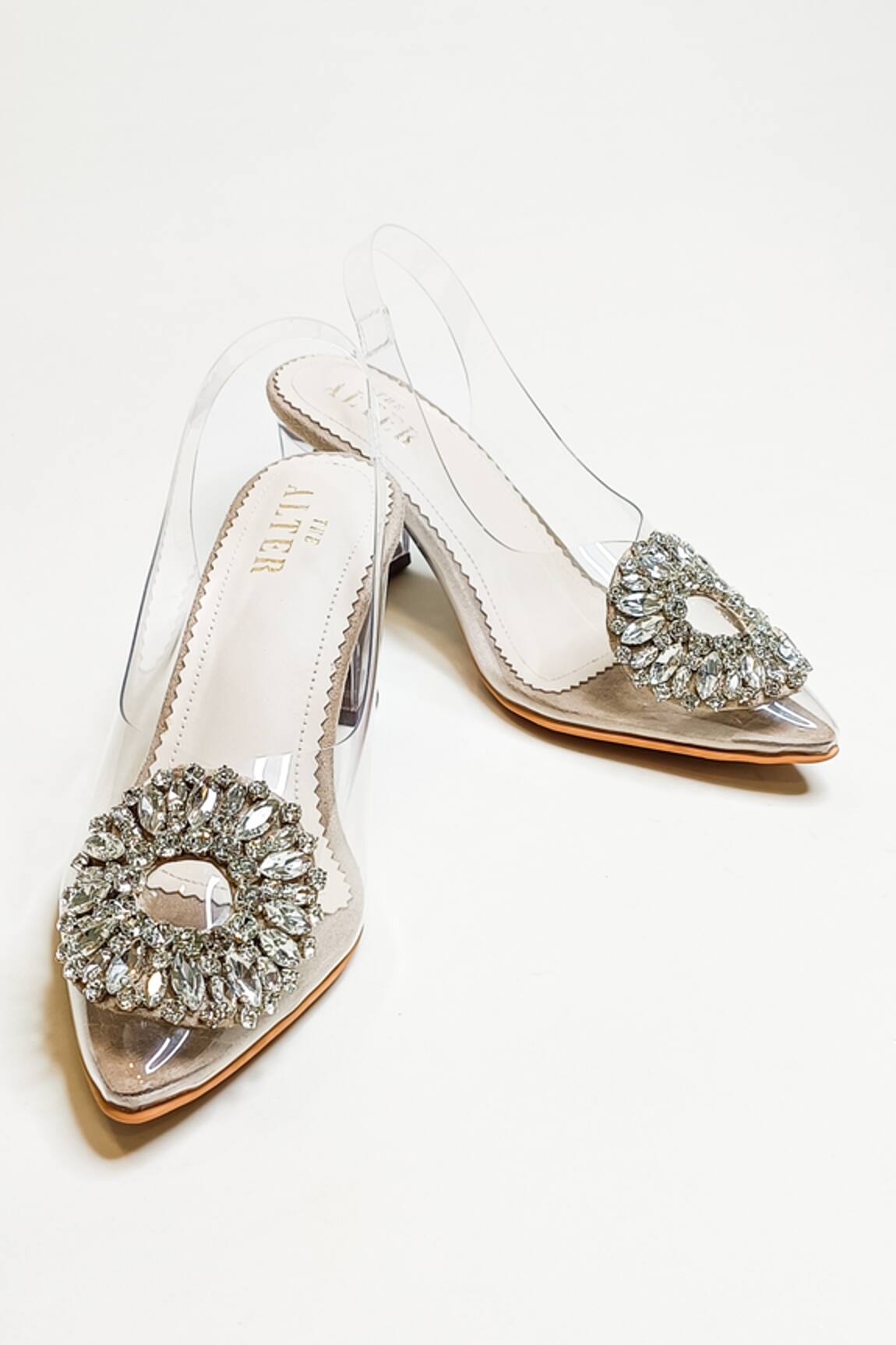 The Alter Layla Crystal Embellished Block Heels