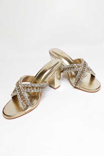 The Alter Crystal Embellished Block Heels 