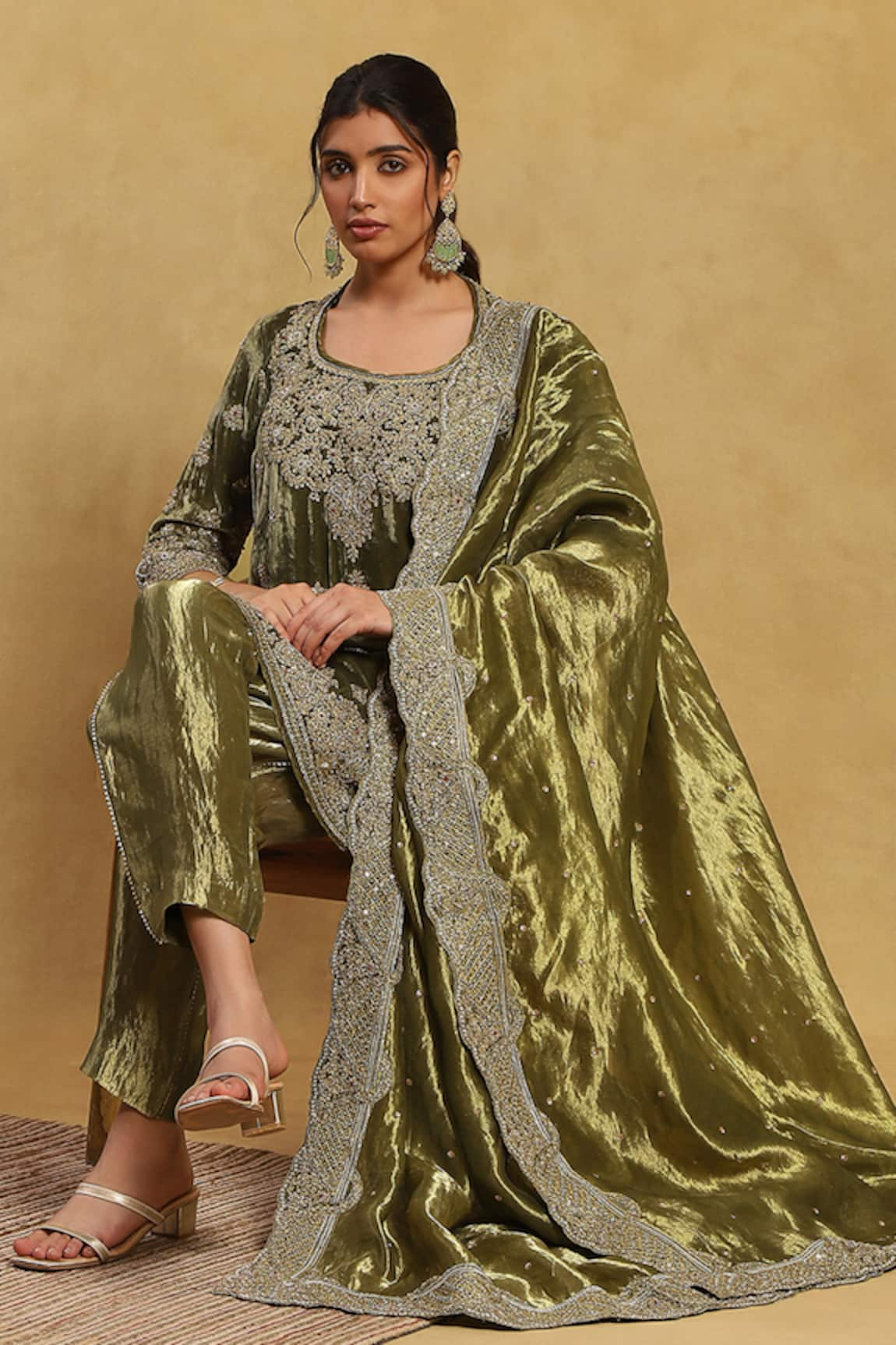 Akriti by Ritika Jafani Thread Embroidered Kurta Set