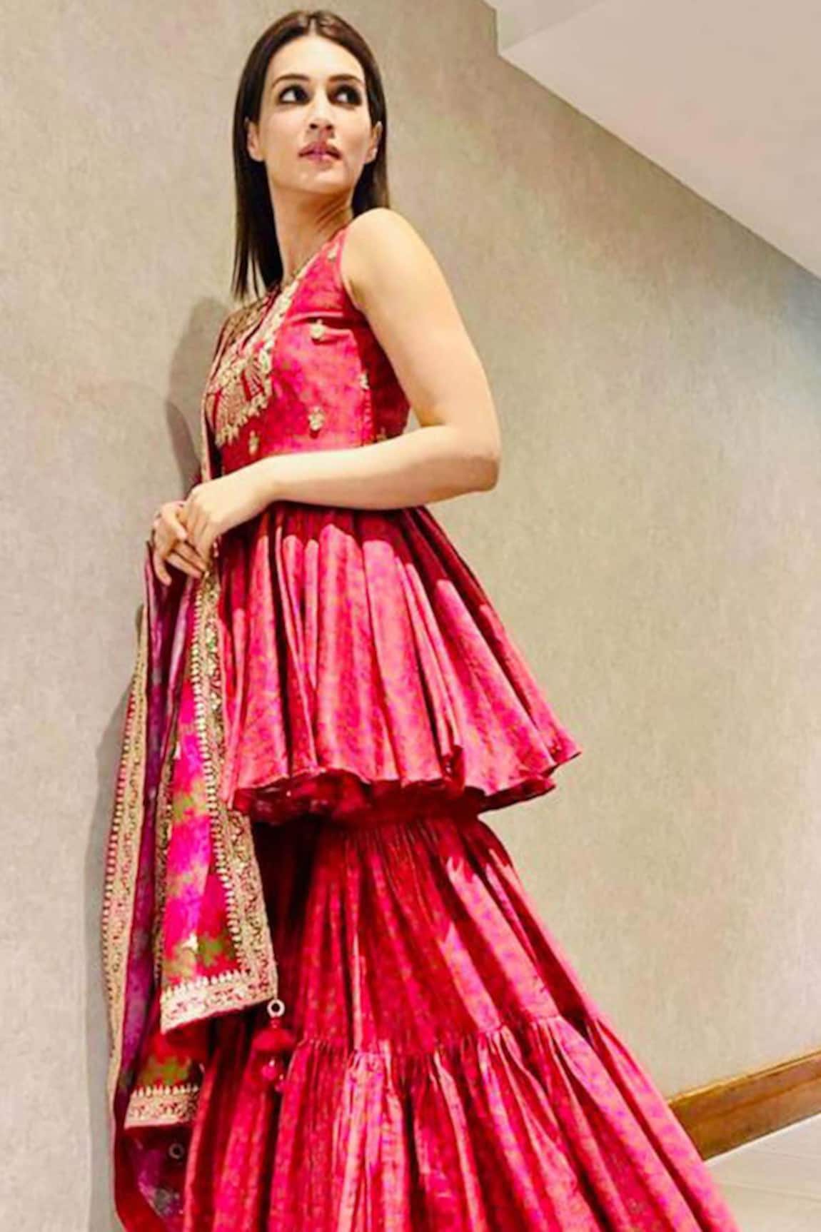 Punit Balana Silk Chanderi Kurta & Gharara Set 