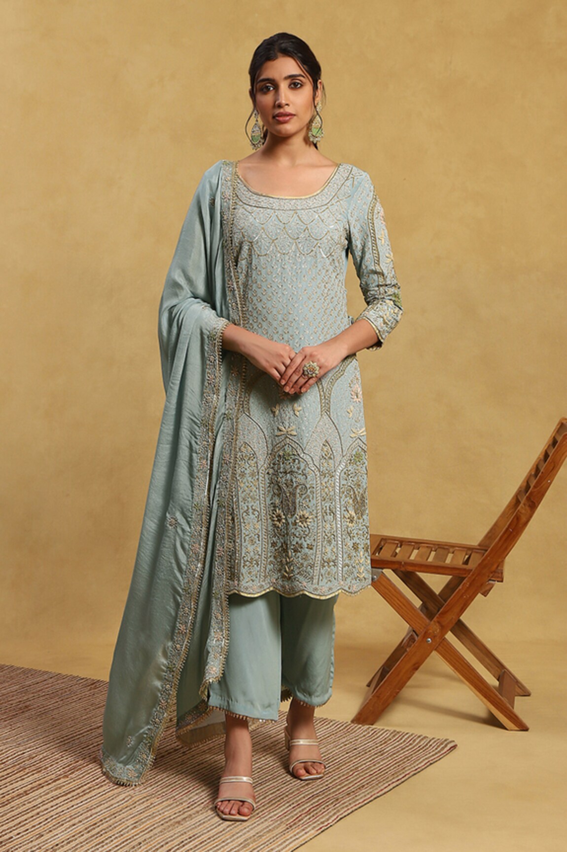 Akriti by Ritika Jahera Mughal Embroidered Kurta Set