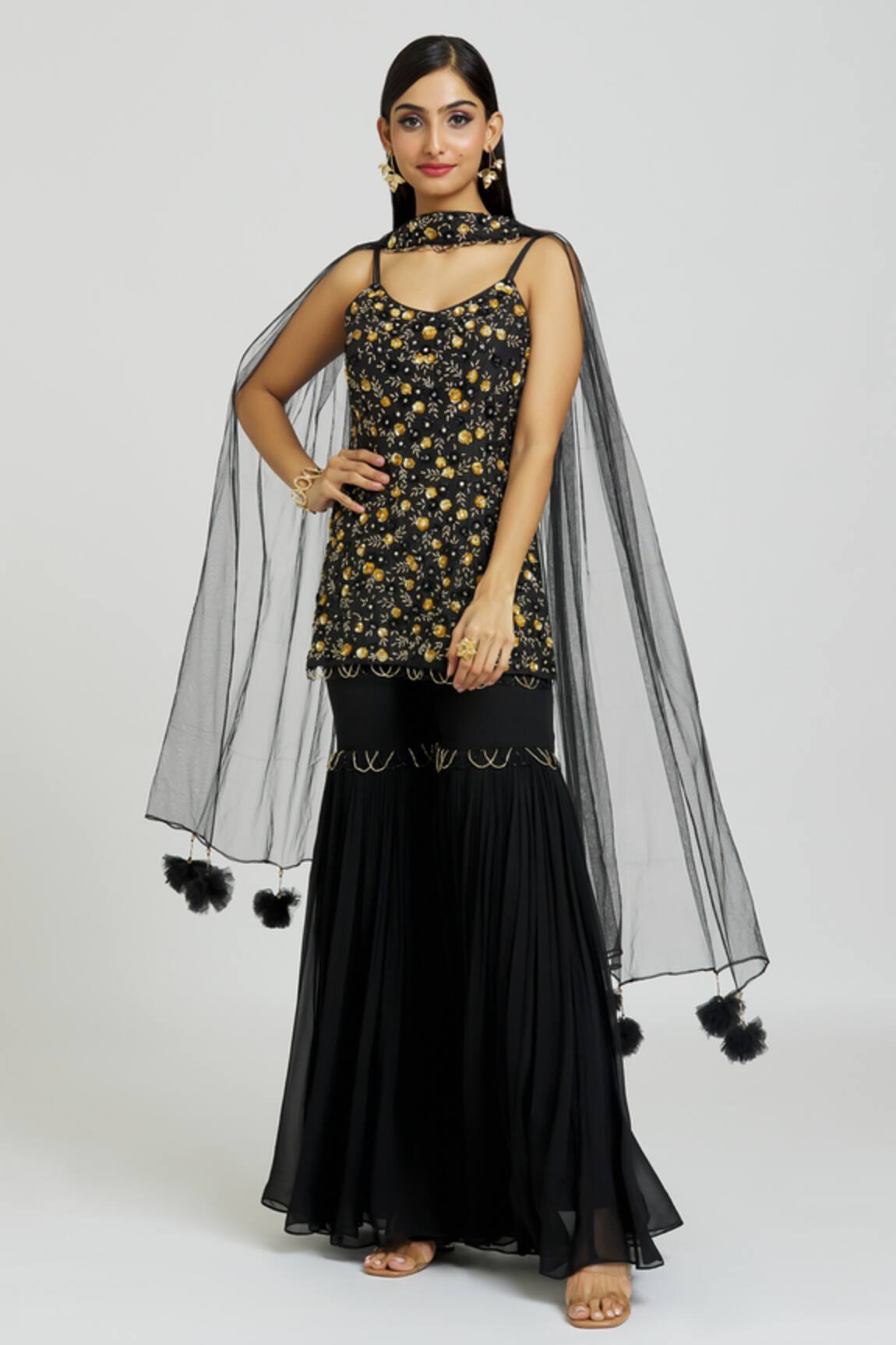 Nitisha Kashyap Official Embroidered Kurta Gharara Set 