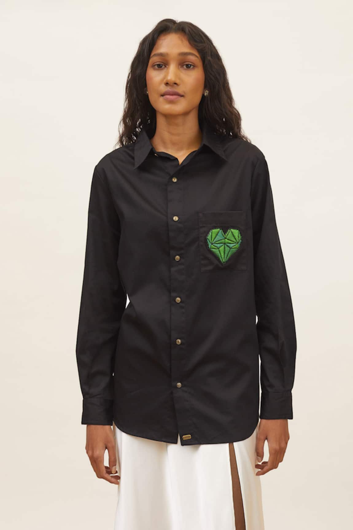 PALLAVI SWADI Pocket Embroidered Shirt
