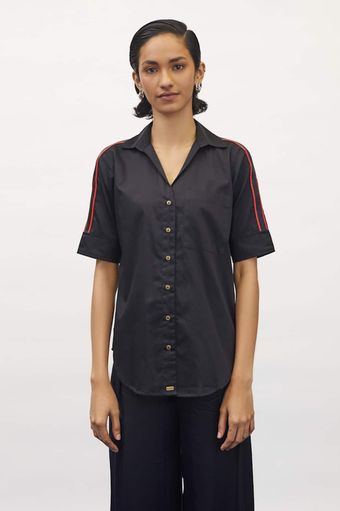PALLAVI SWADI Bead Hand Embellished Shirt