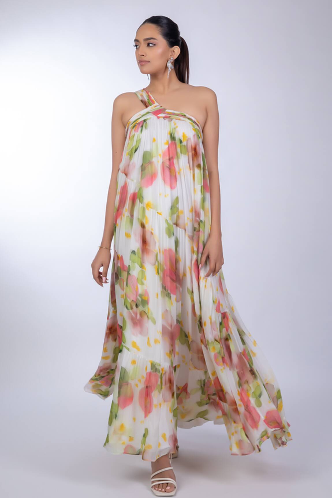 World of Ra Blooming Hibiscus Print Dress