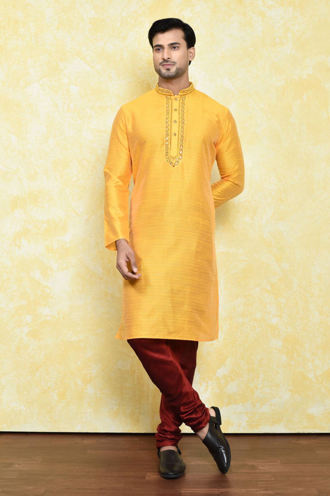 Samyukta Singhania Mirror Work Kurta & Churidar Set 
