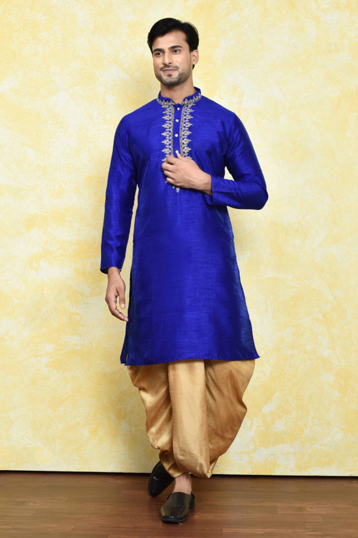 Samyukta Singhania Flora Placket Embroidered Kurta With Dhoti Pant 