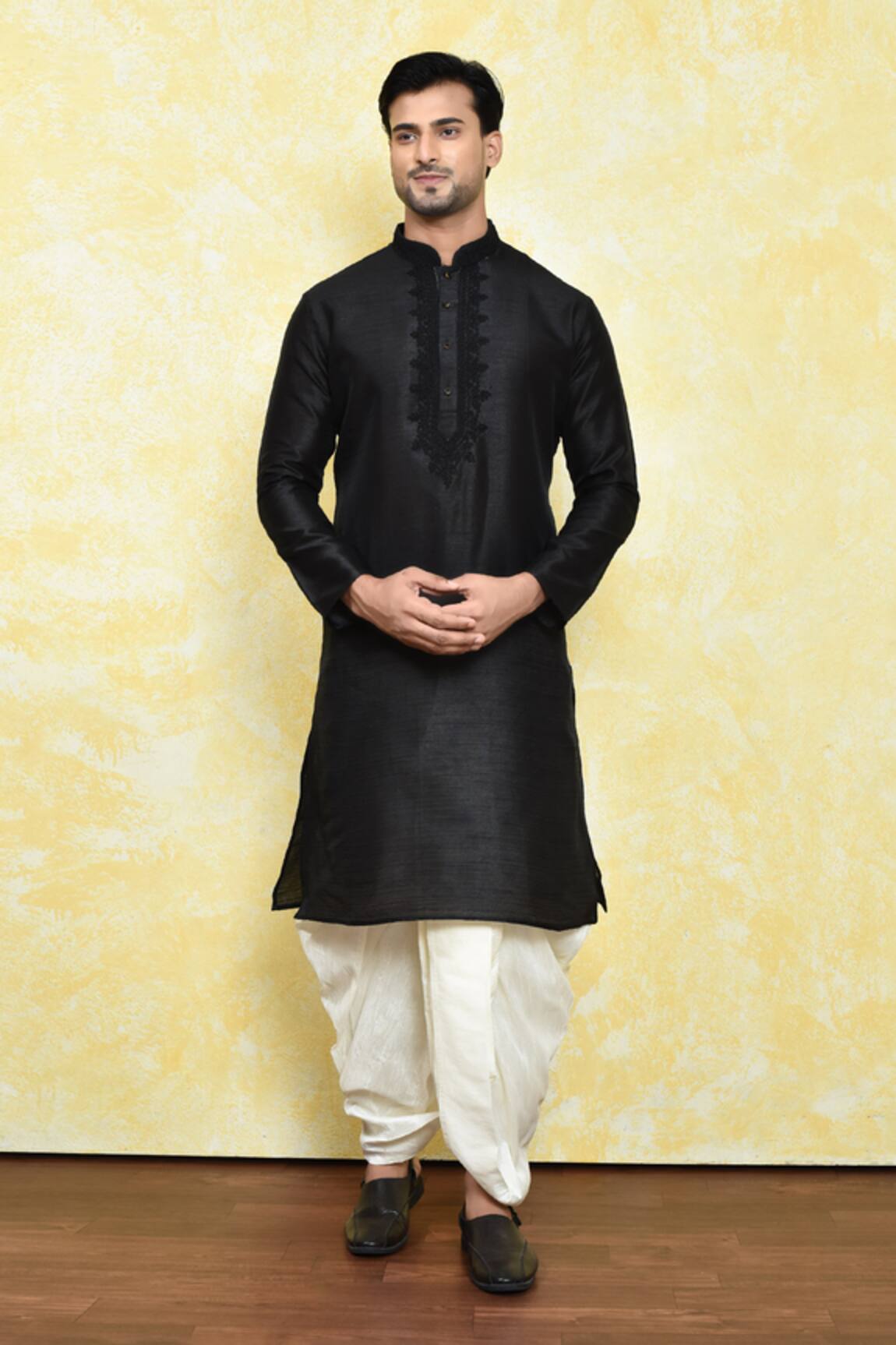 Samyukta Singhania Gardenia Placket Embroidered Kurta With Dhoti Pant 