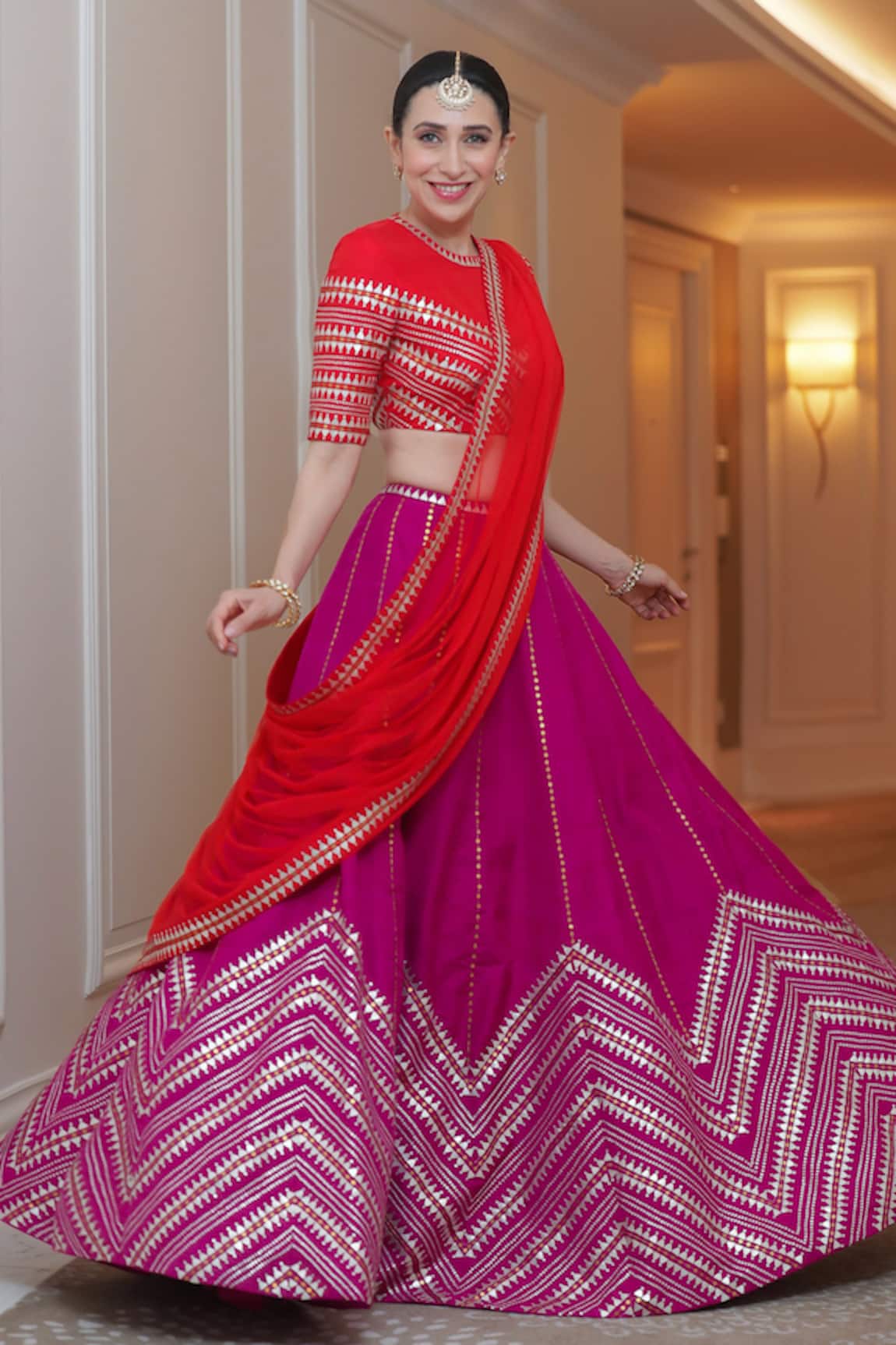 Priyal Prakash Raw Silk Aari Embroidered Lehenga Set