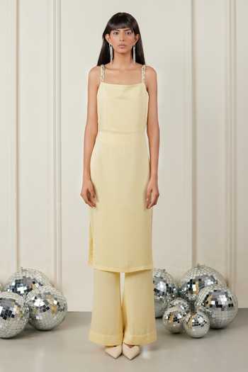 Therealb Touch Of Boldness Satin Tunic & Pant Set 