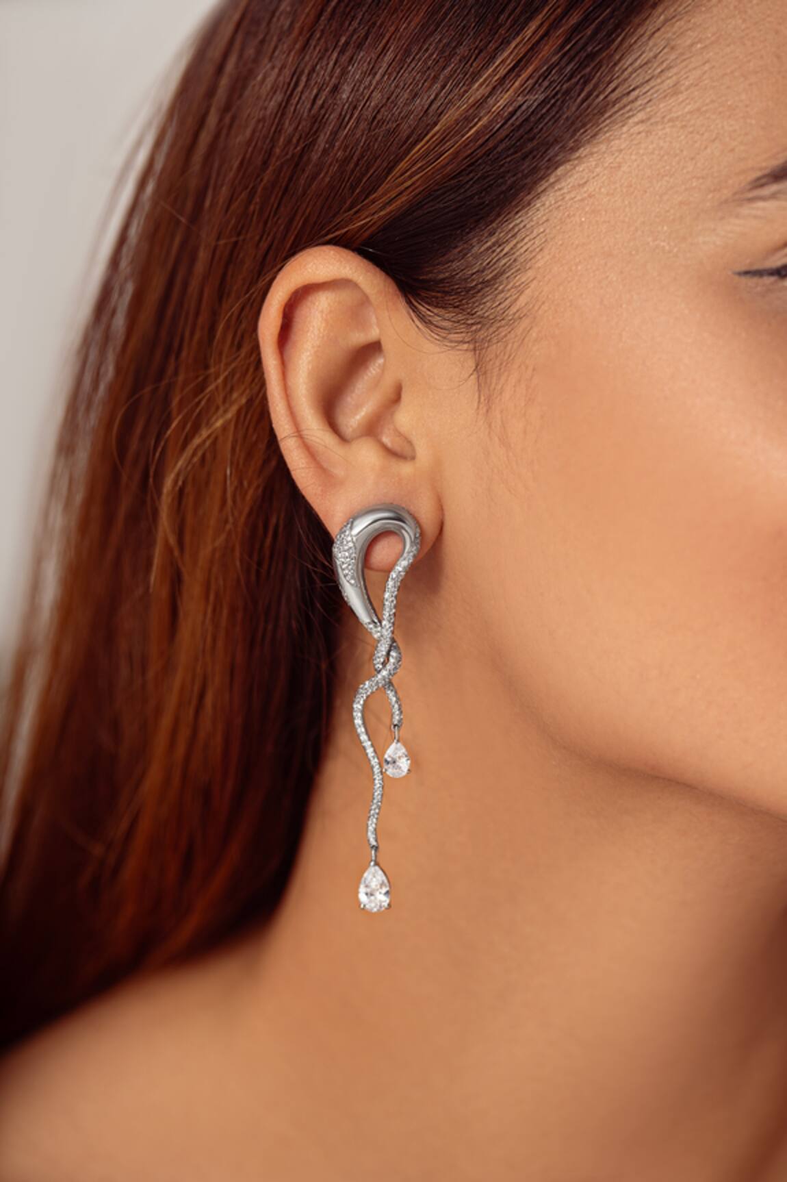 Opalina Soulful Jewellery Twisted Crystal Embellished Earrings 