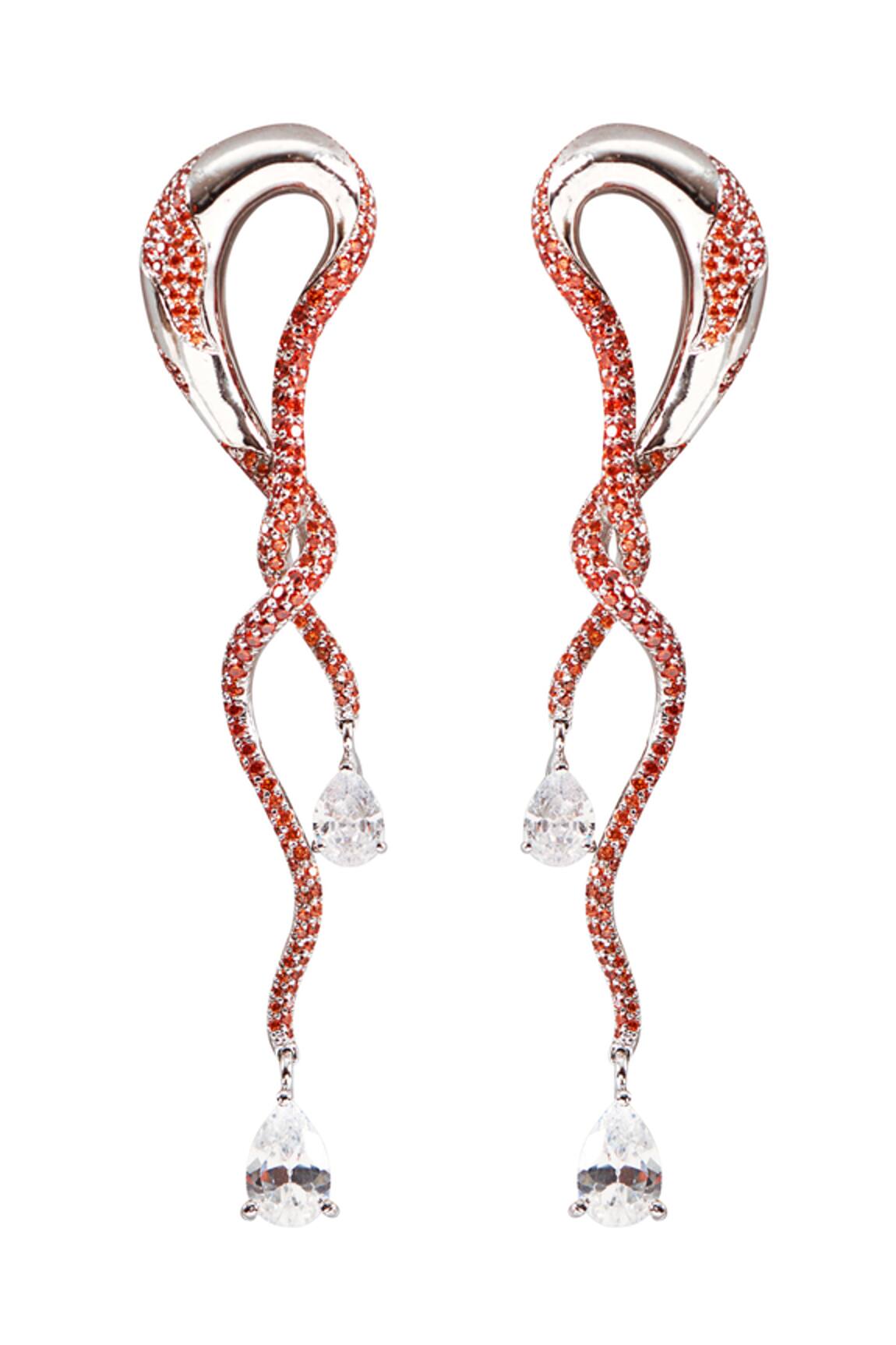 Opalina Soulful Jewellery Citrine Embellished Earrings 