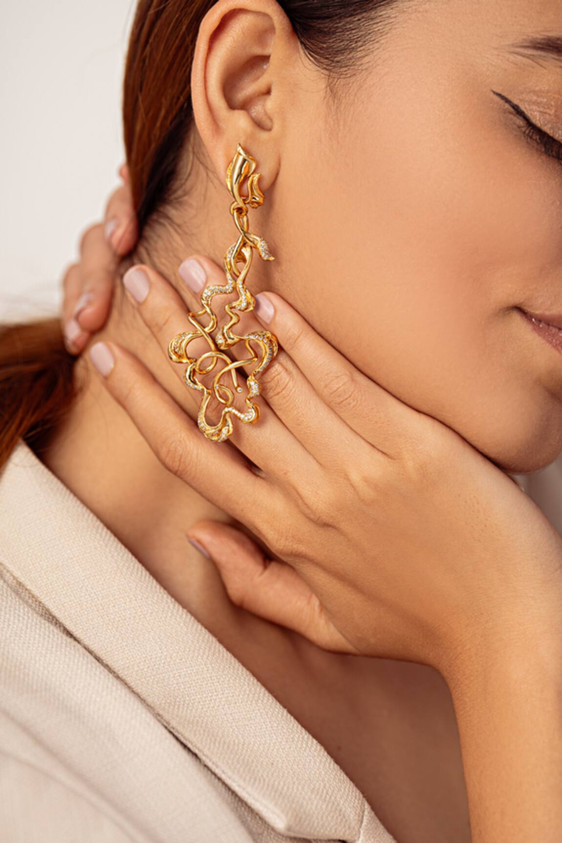 Opalina Soulful Jewellery Abstract Twisted Earrings 