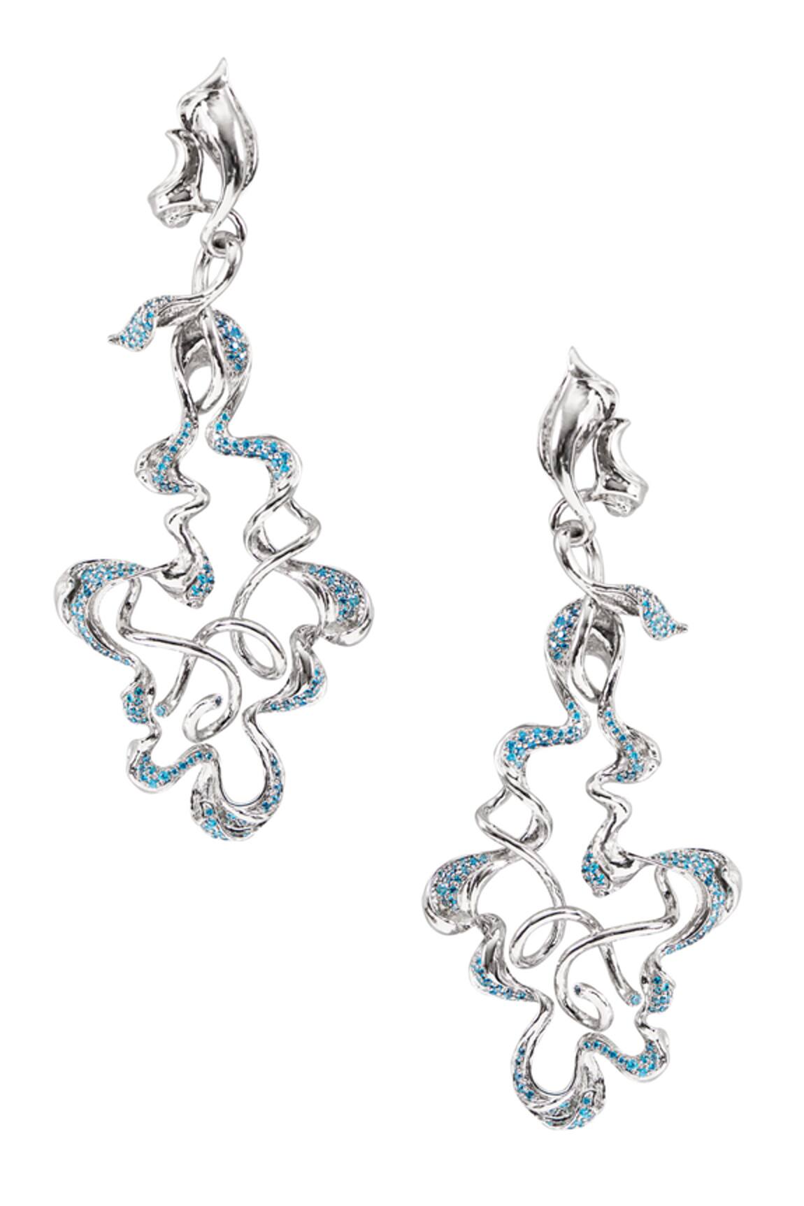 Opalina Soulful Jewellery Abstract Geometric Twisted Earrings 