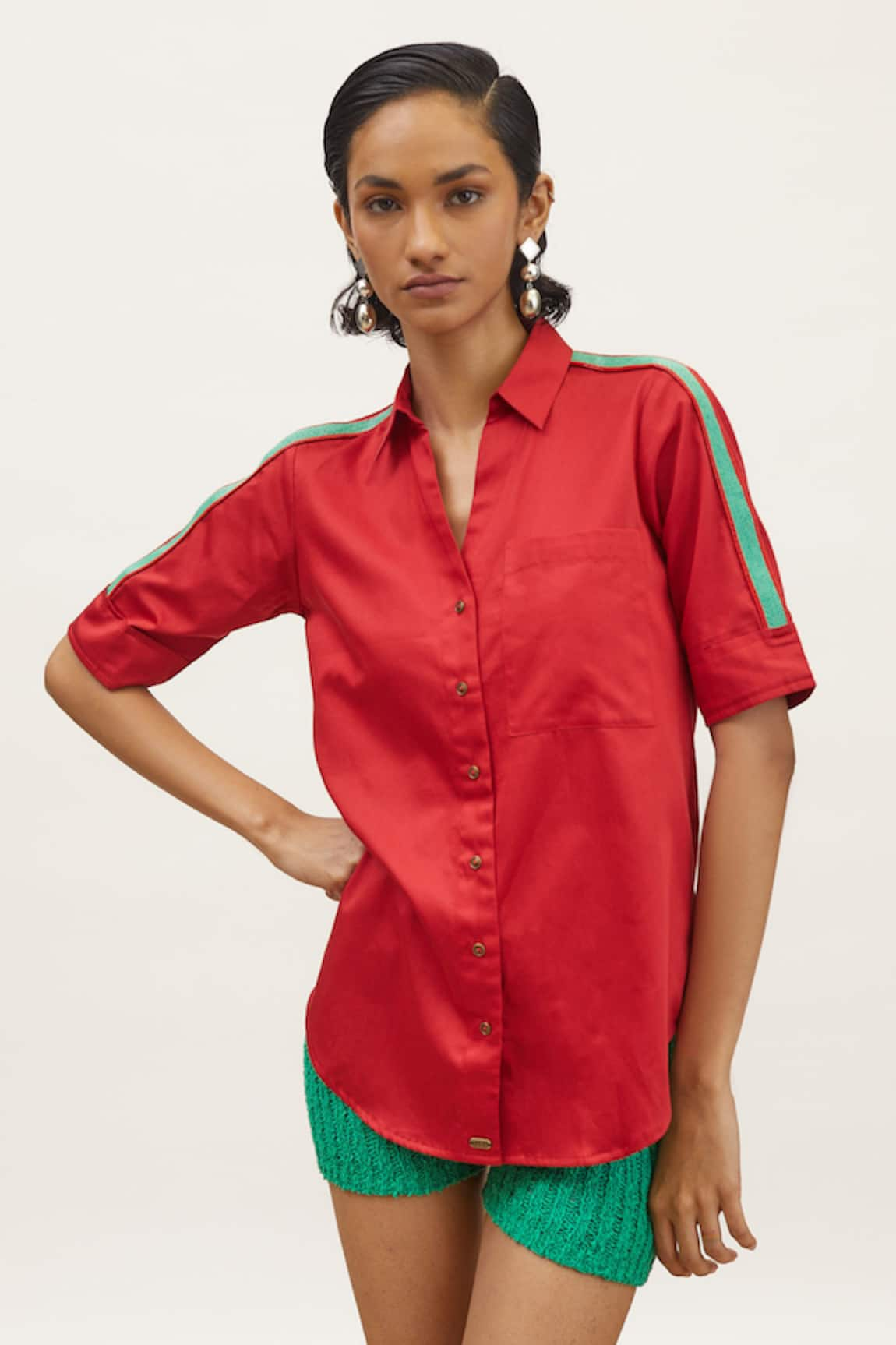 PALLAVI SWADI Pop Hand Embellished Shirt