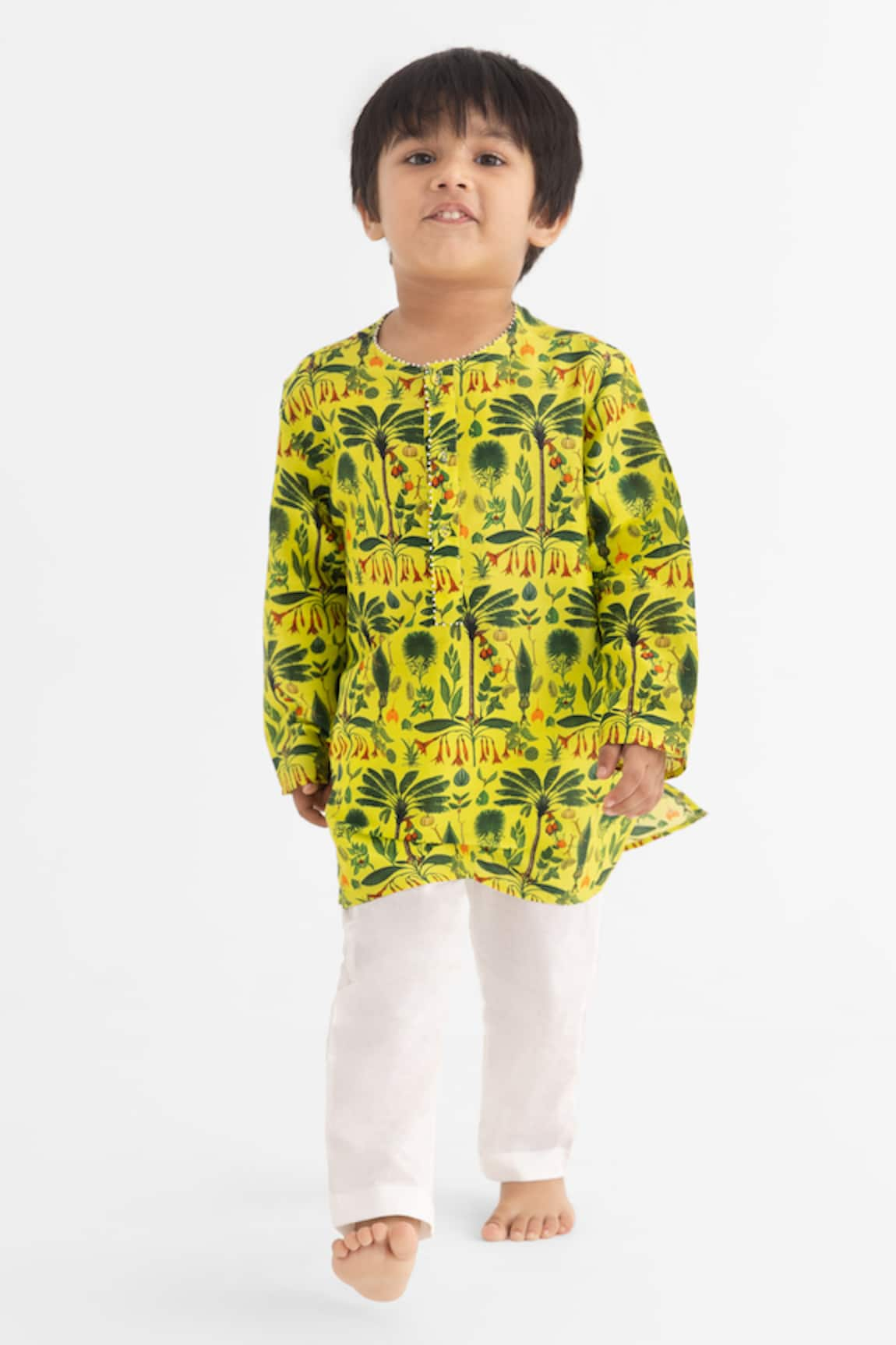 Ankid Jaadui Jungle Print Kurta With Pyjama