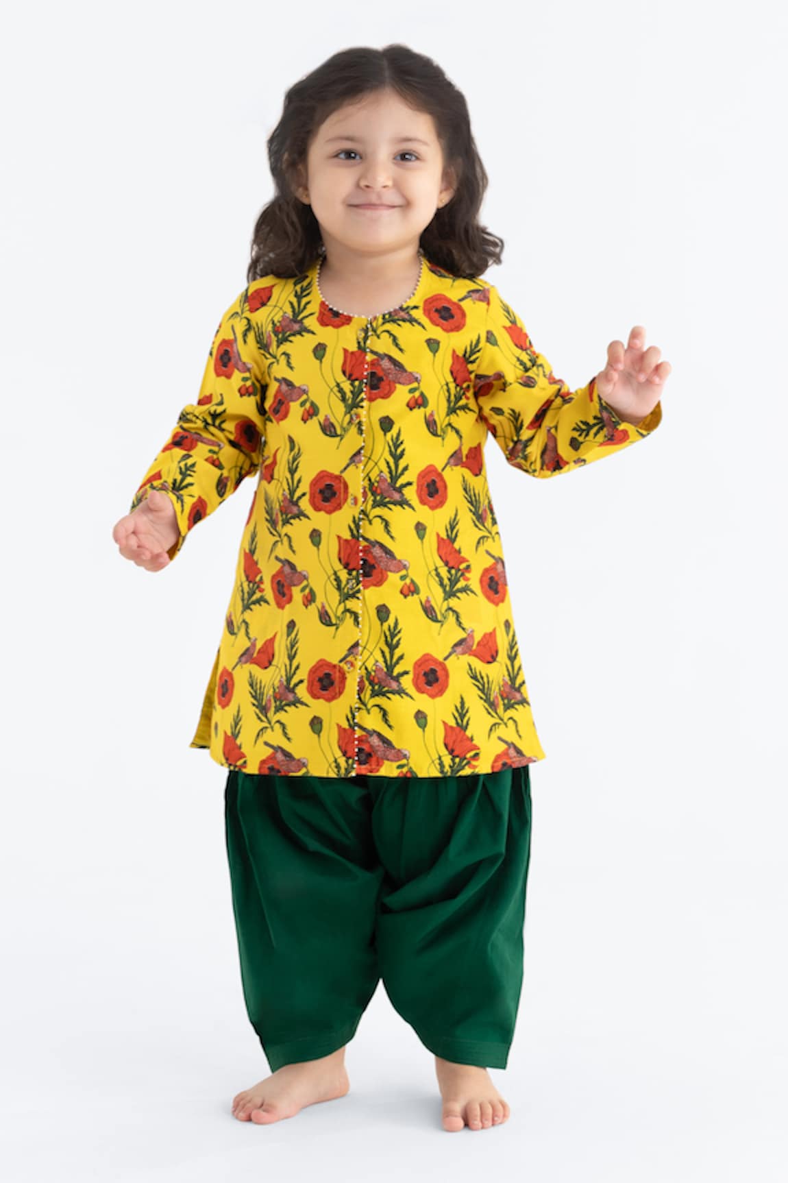 Ankid Sayani Chidiya Print Kurta With Salwar