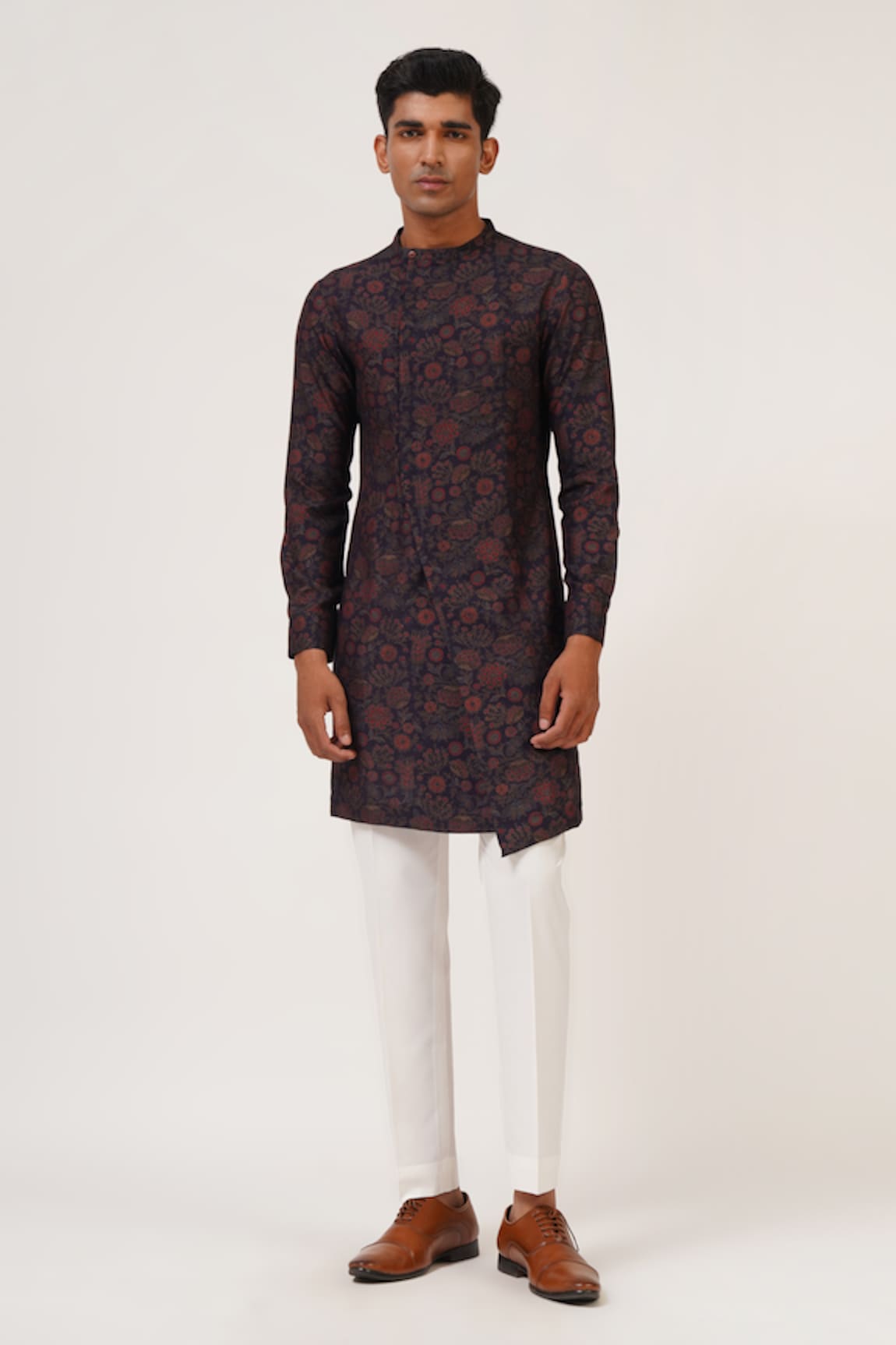 Dhruv Vaish Floral Print Kurta Set