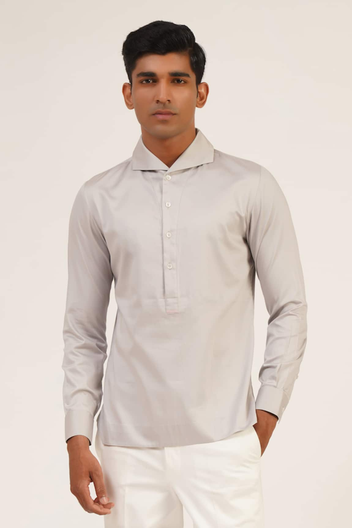 Dhruv Vaish Cotton Satin Shirt