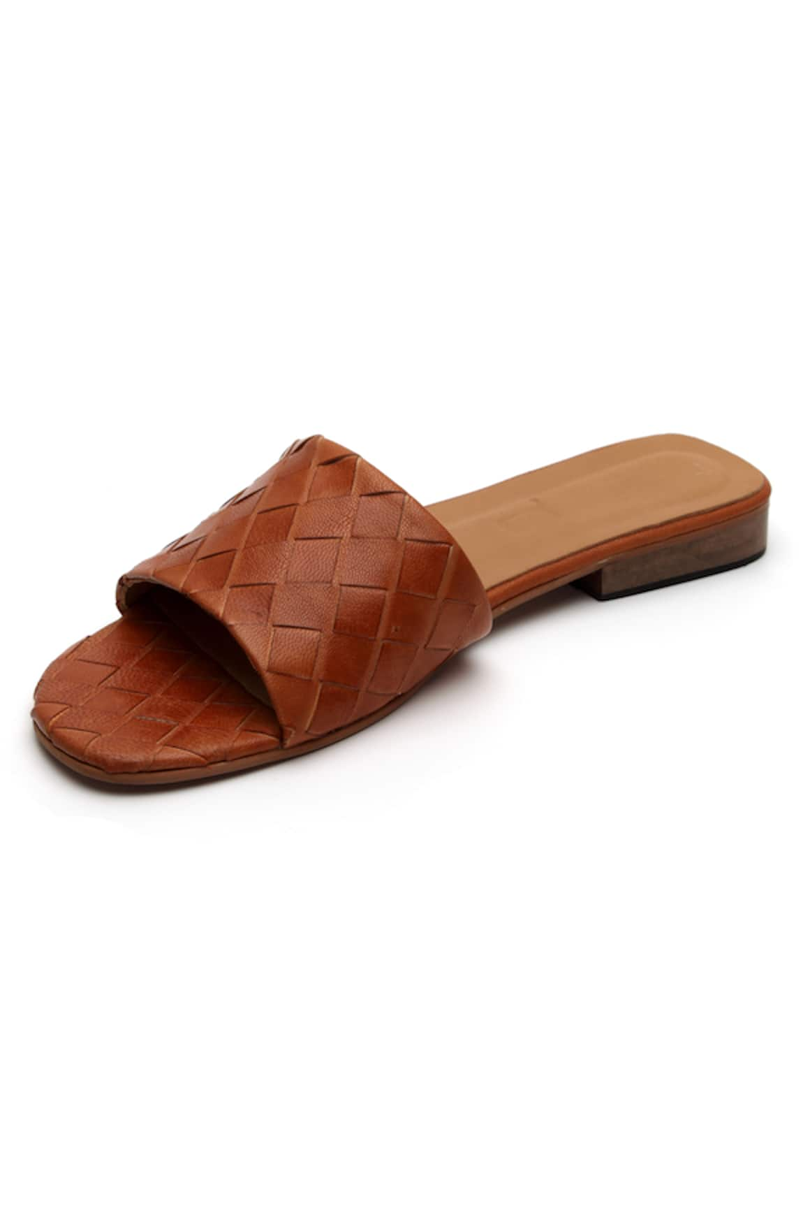 Tissr Basket Woven Leather Sliders