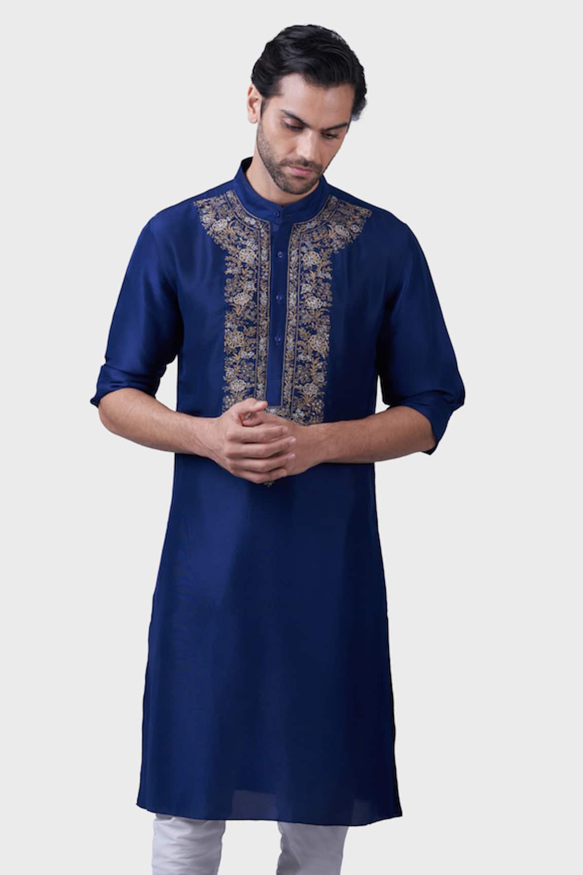 Raghavendra Rathore Jodhpur The Bageecha Placket Embroidered Kurta
