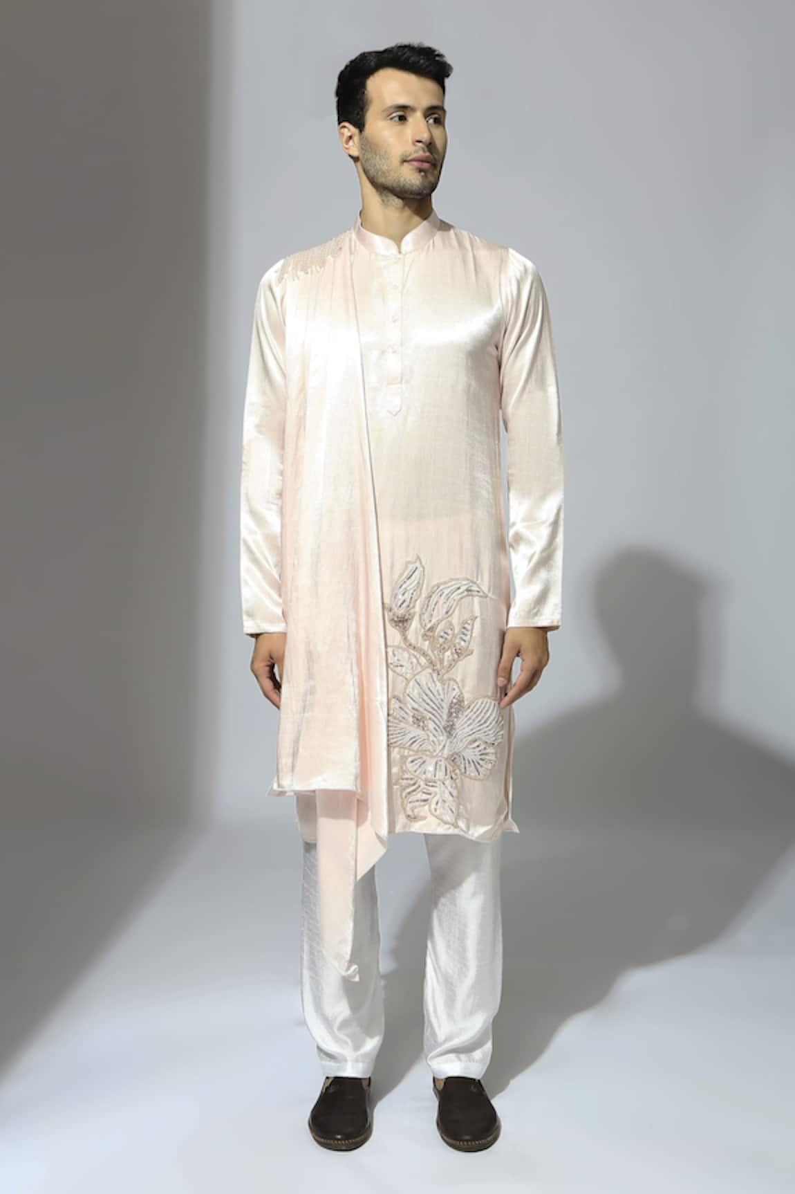 Masumi Mewawalla Embroidered Draped Kurta Set