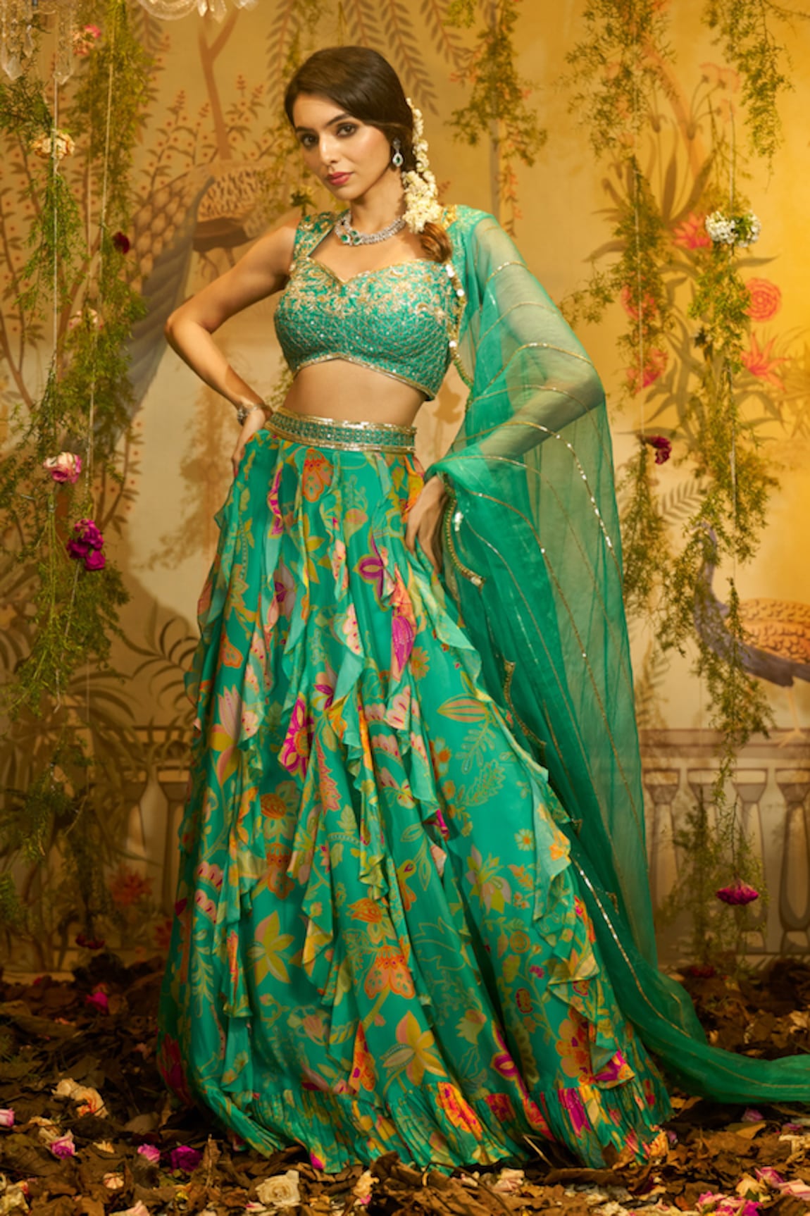 Aayushi Maniar Chameli Floral Print Lehenga Set