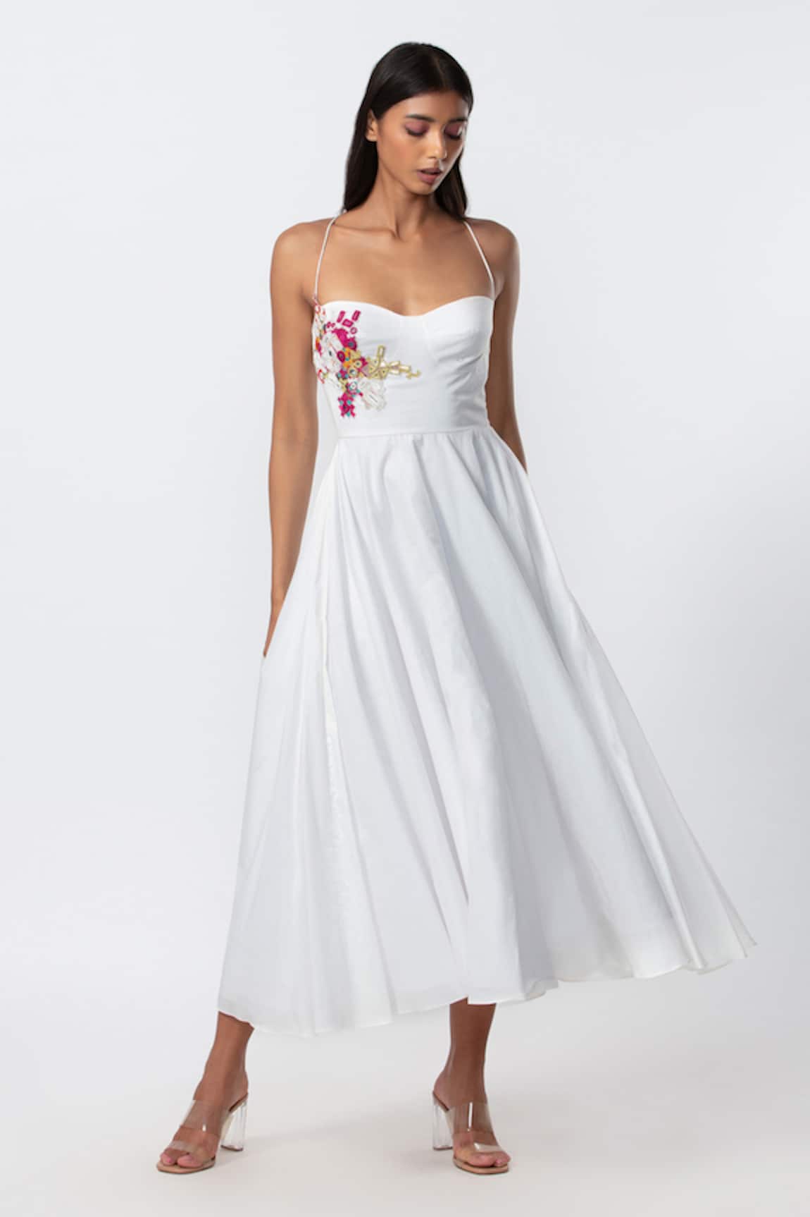 Saaksha & Kinni Summer Dress with Mirror & Thread Work 