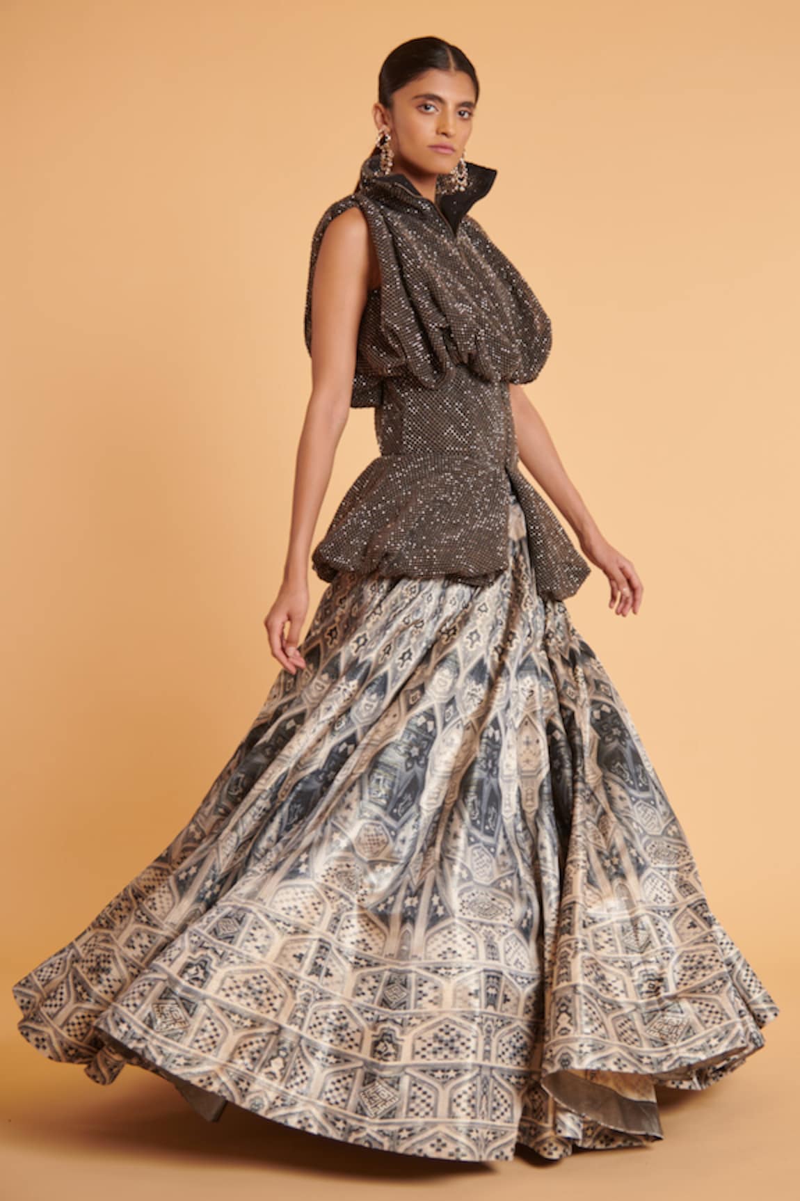 Siddartha Tytler Mughal Print Lehenga Skirt