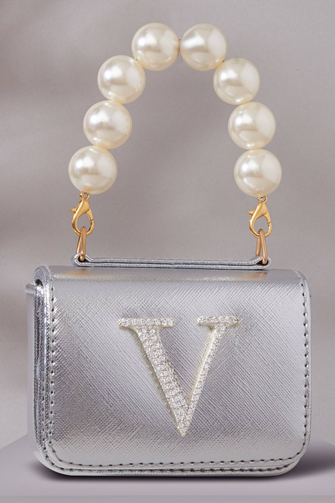 Prerto Alphabet Ornamented Vegan Leather Bag