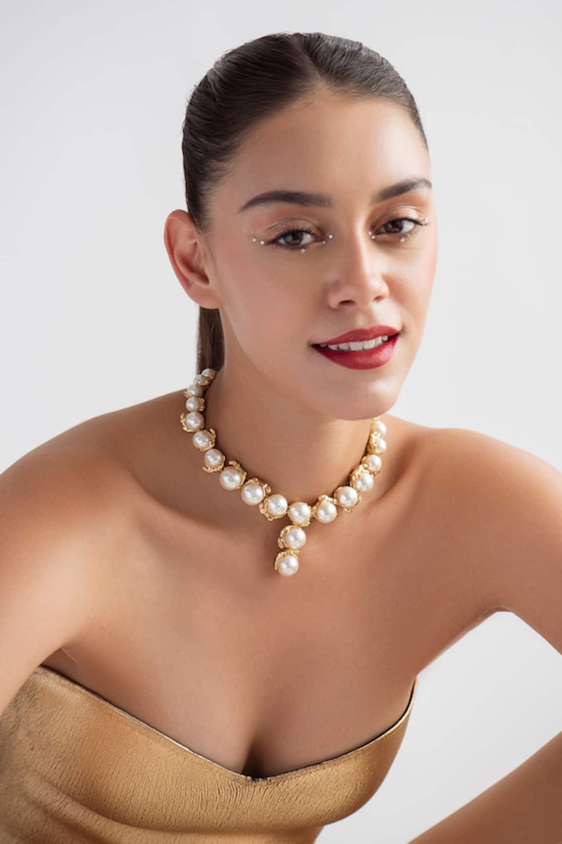 Opalina Soulful Jewellery 22K Gold Plated Carved Panther Necklace 