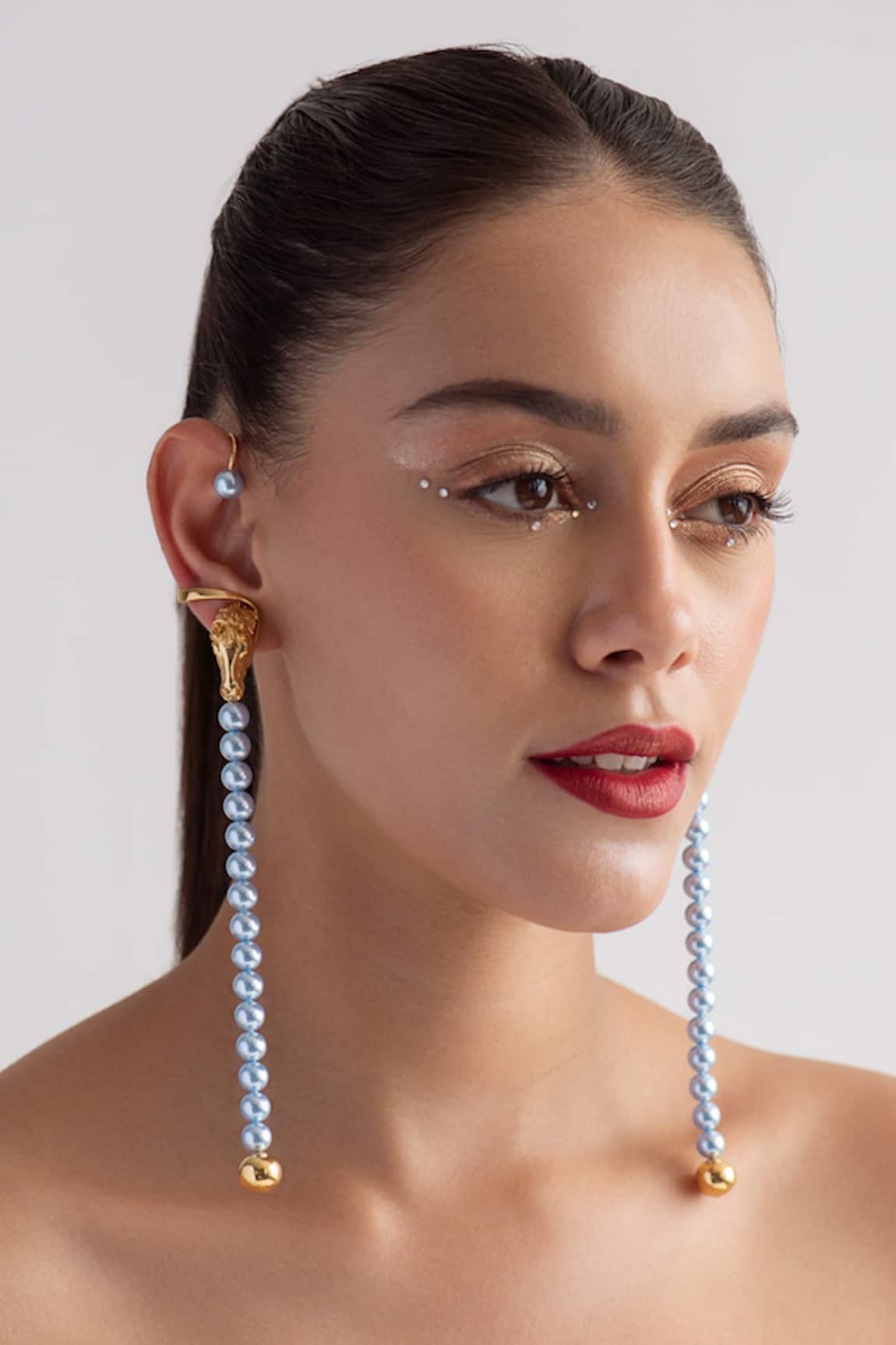 Opalina Soulful Jewellery Embellished Swarovski Pearl Ear Cuffs