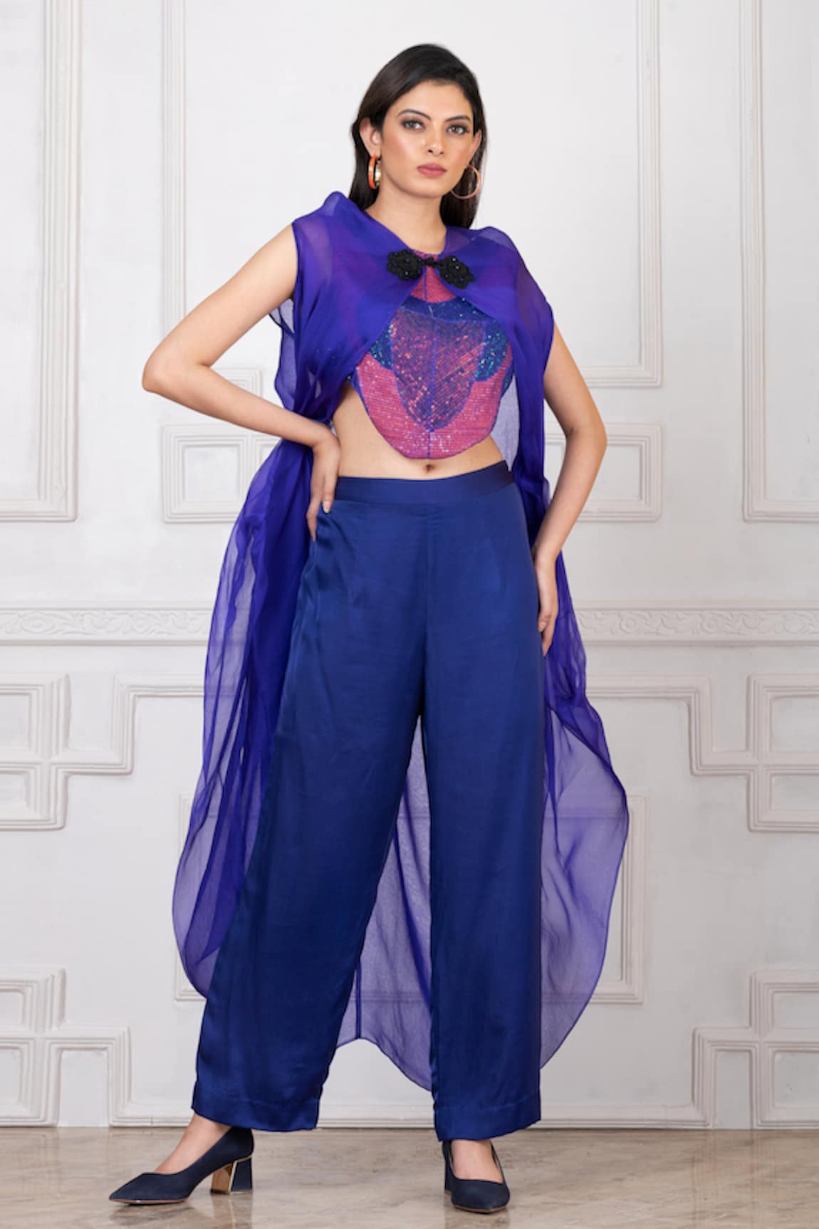 Megha Garg Sleeveless Cape Pant Set