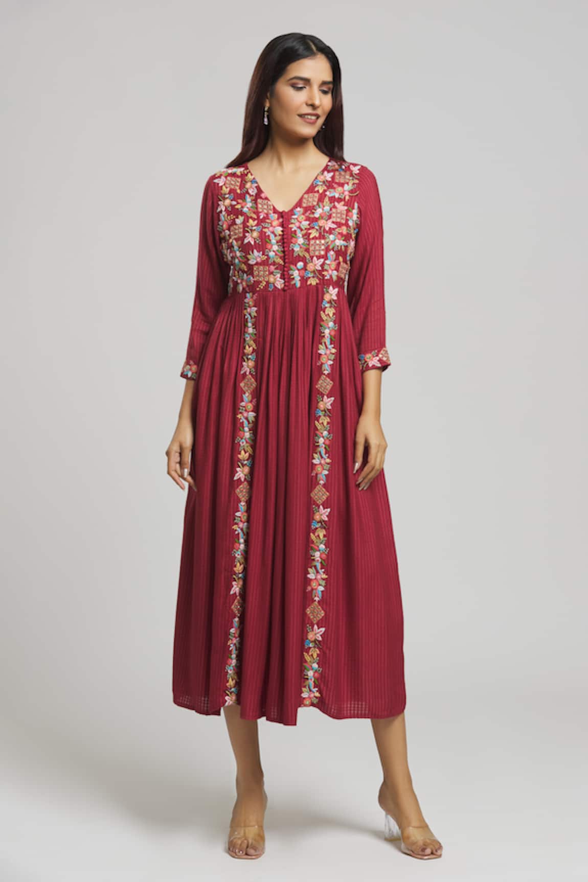 Bhusattva Thread Embroidered Dress