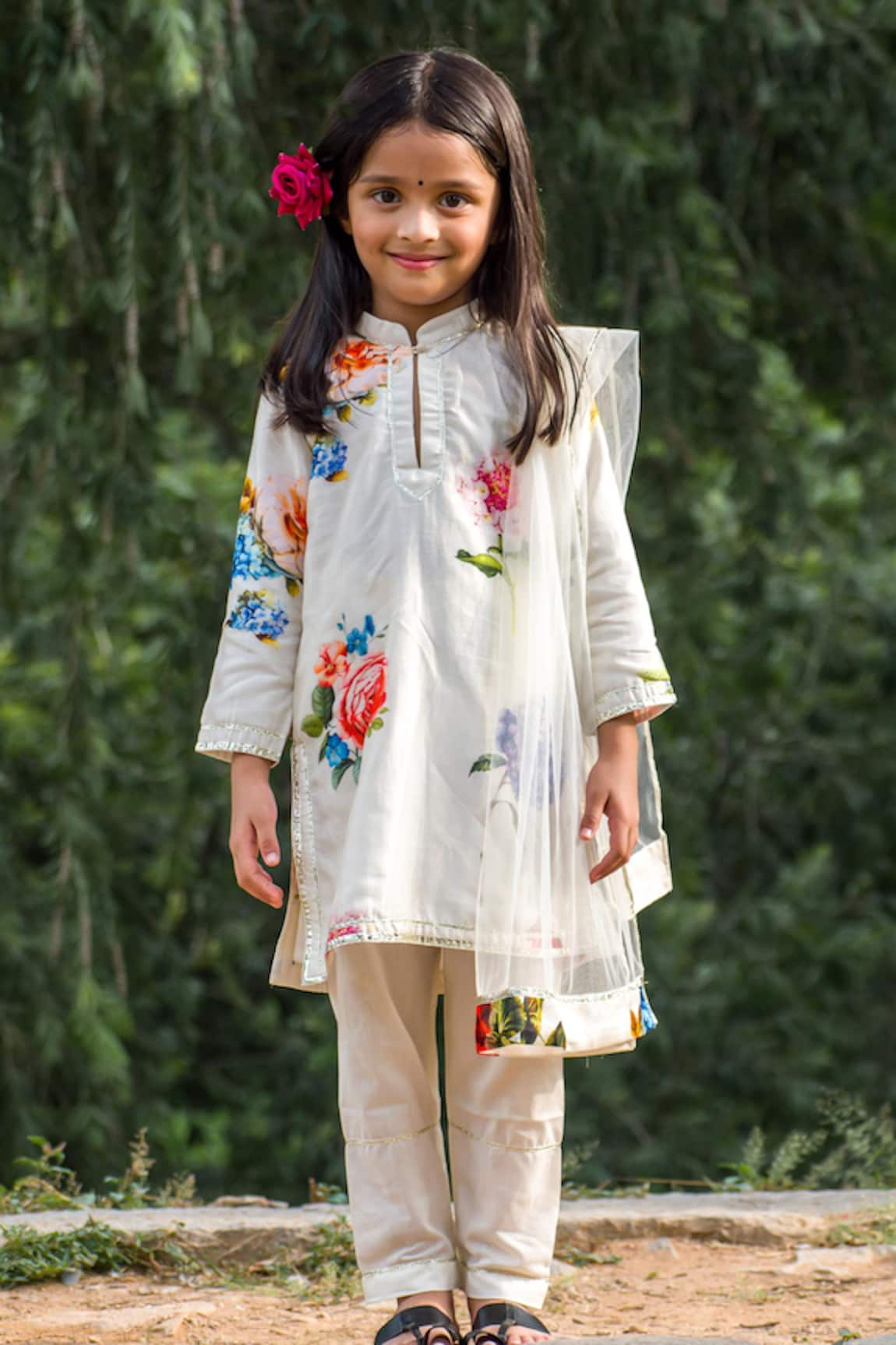 Mamma Plz Floral Print Kurta Pyjama Set