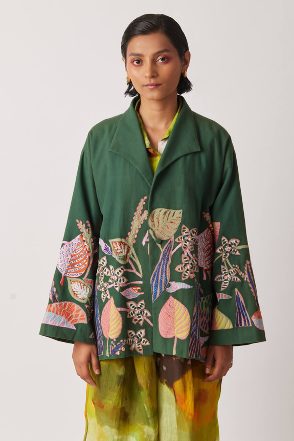 Yavi Cyoti Botanical Patchwork Jacket