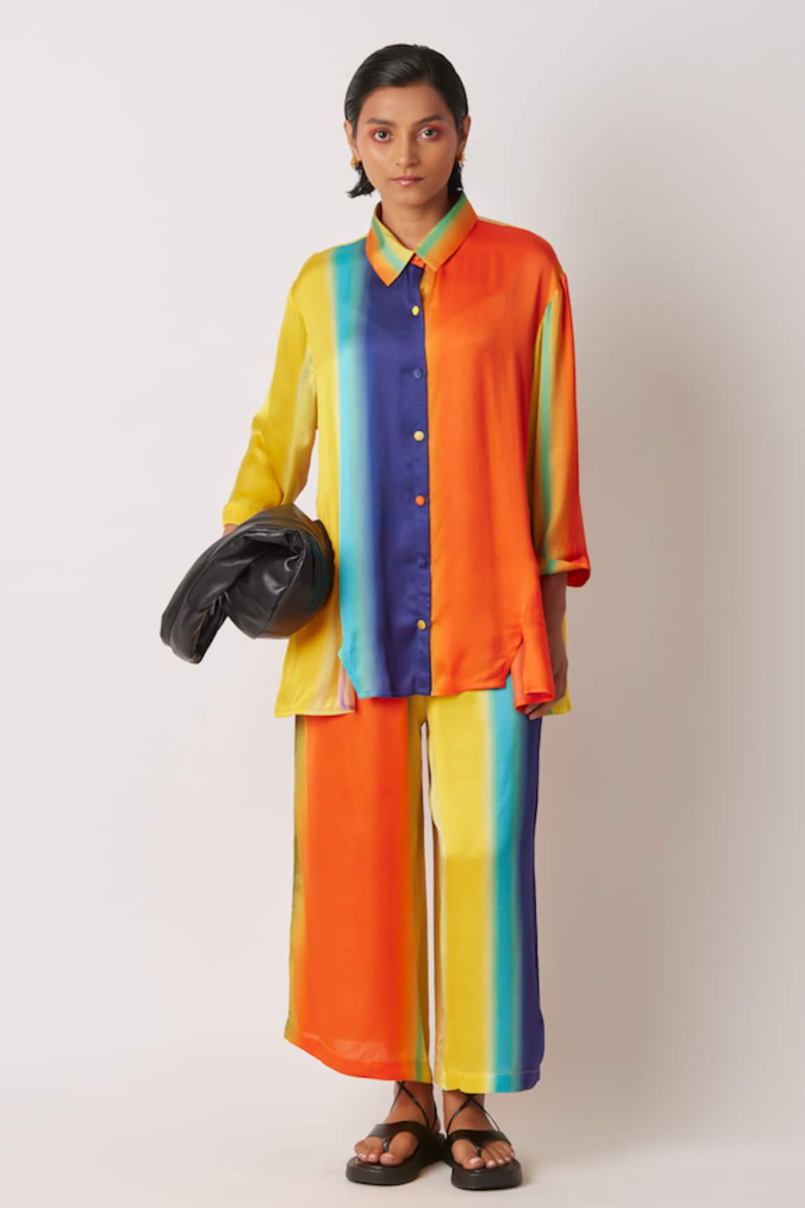 Yavi Hazy Stripes Culotte Pant 