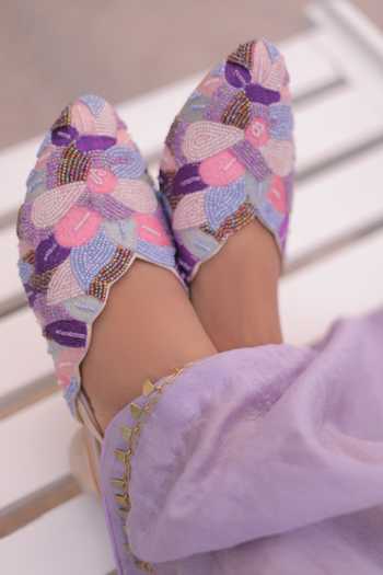 Foot Fuel Floral Pattern Mule Heels 