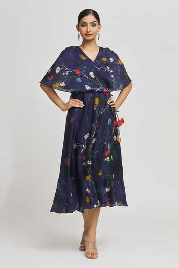 Whimsical By Shica Floral Print Wrap Dress 