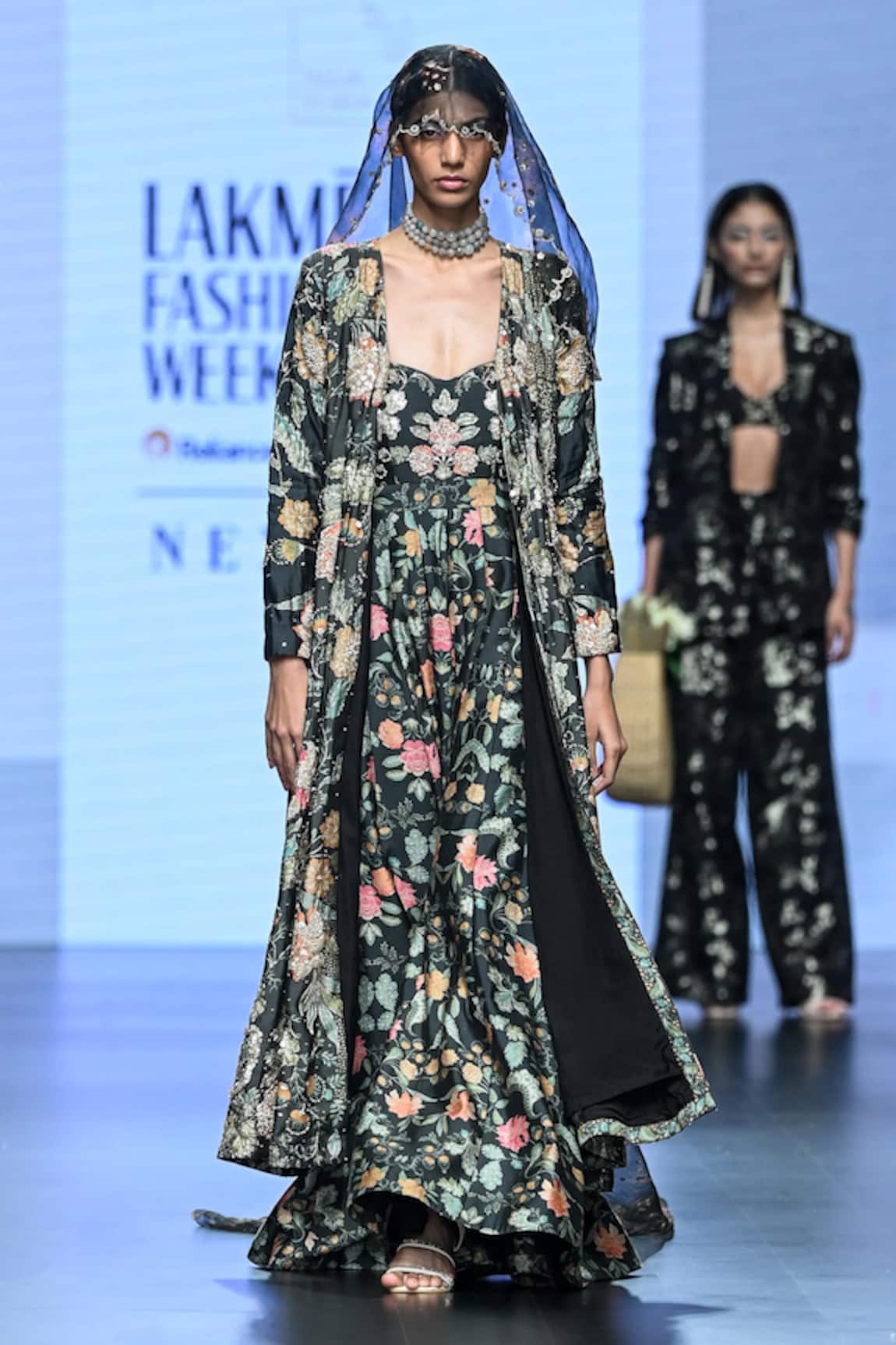 Paulmi and Harsh Floral Print & Embroidered Jumpsuit