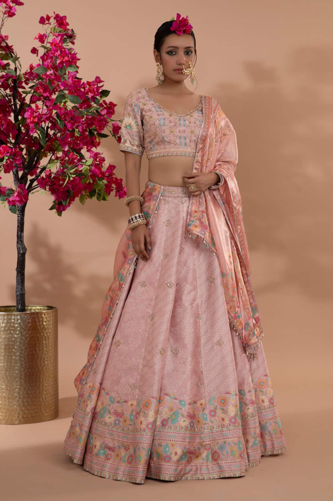 Show Shaa Manjari Floral Print Lehenga Set