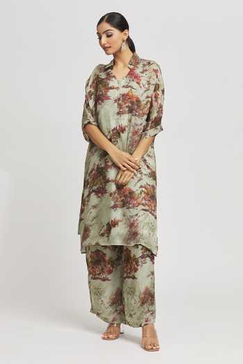 Whimsical By Shica Tree Print Tunic & Pant Set 