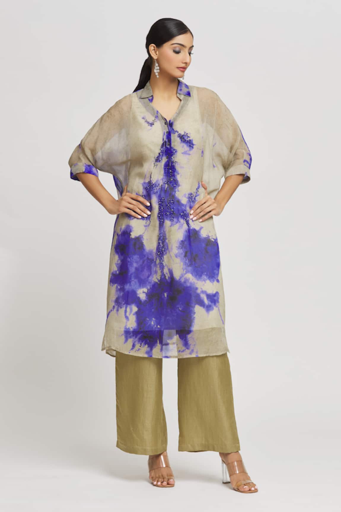 Whimsical By Shica Abstract Pattern Long Shirt With Pant