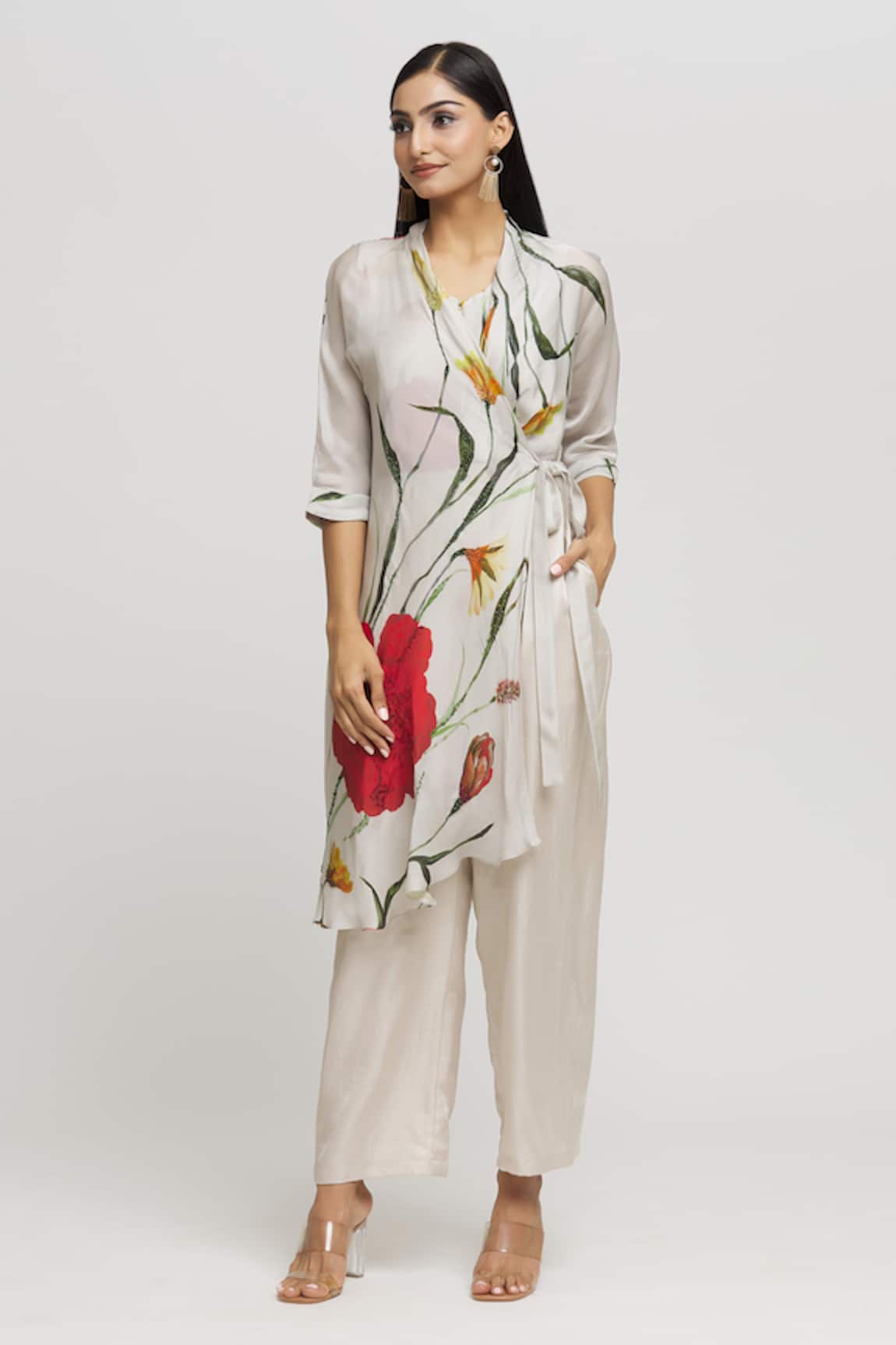 Whimsical By Shica Printed Front Flap Jumpsuit