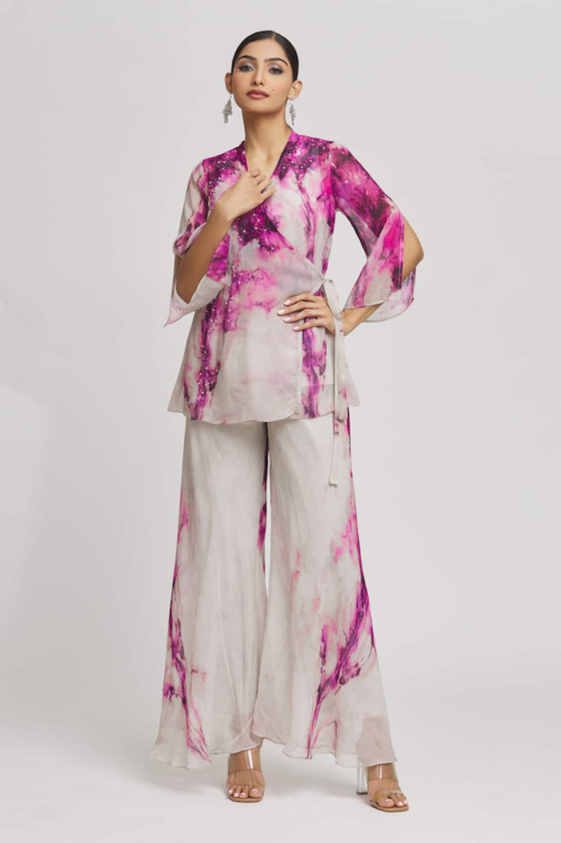 Whimsical By Shica Two Tone Long Top With Pant