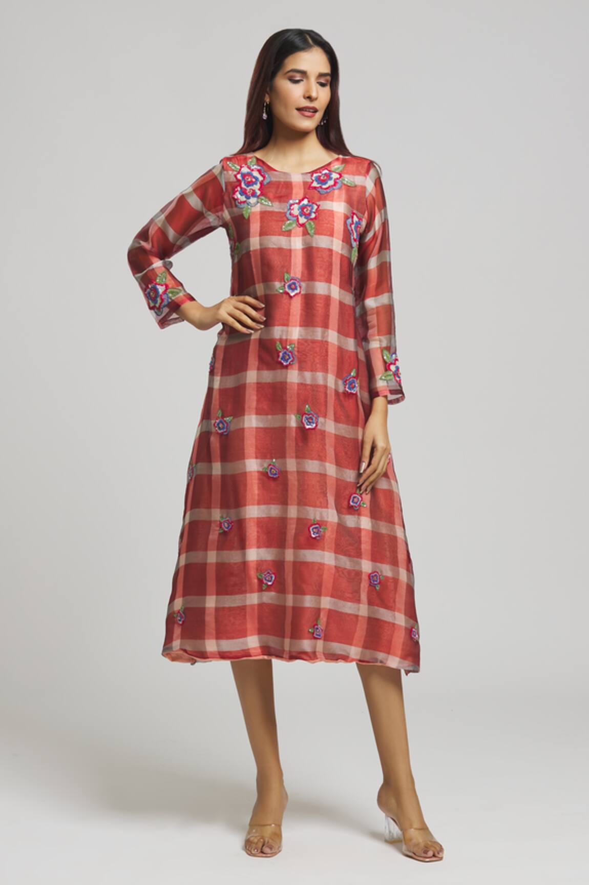 Bhusattva Sequin Blossom Embroidered Kurta