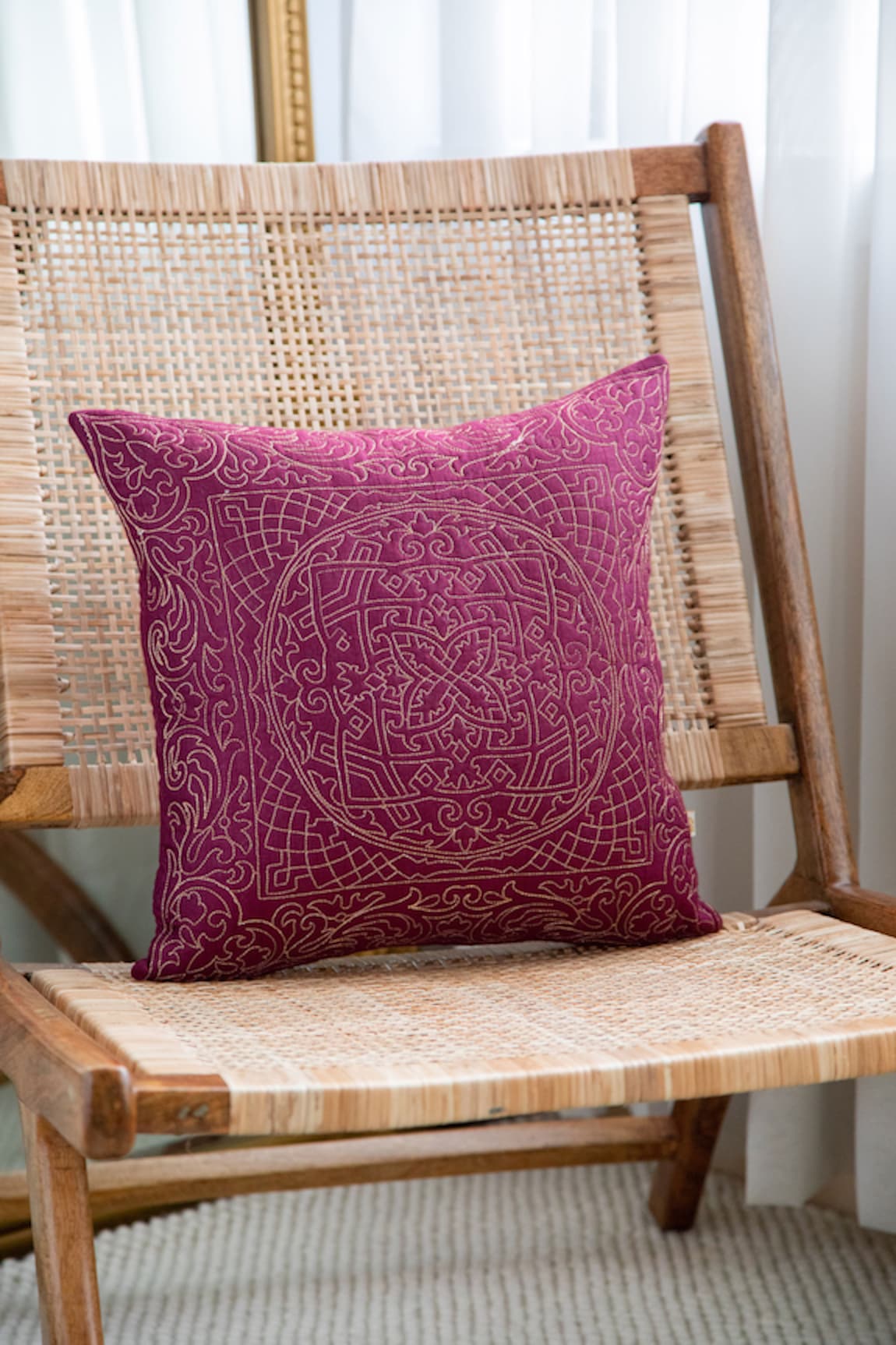 Khaabka Gul Geometric Embroidered Cushion Covers - 2 Pcs