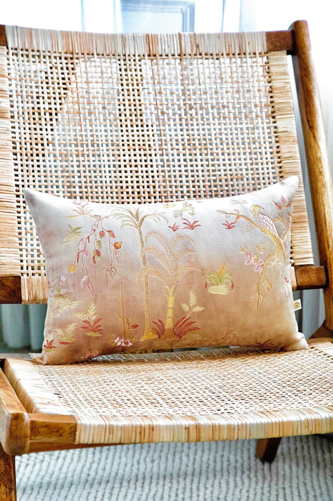 Khaabka Mehr Flora & Fauna Embroidered Cushion Covers - 2 Pcs