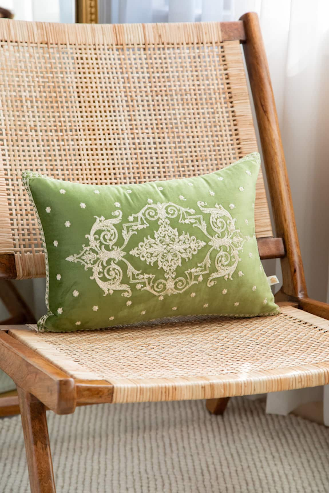 Khaabka Shaakh Floral Work Cushion Covers - 2 Pcs